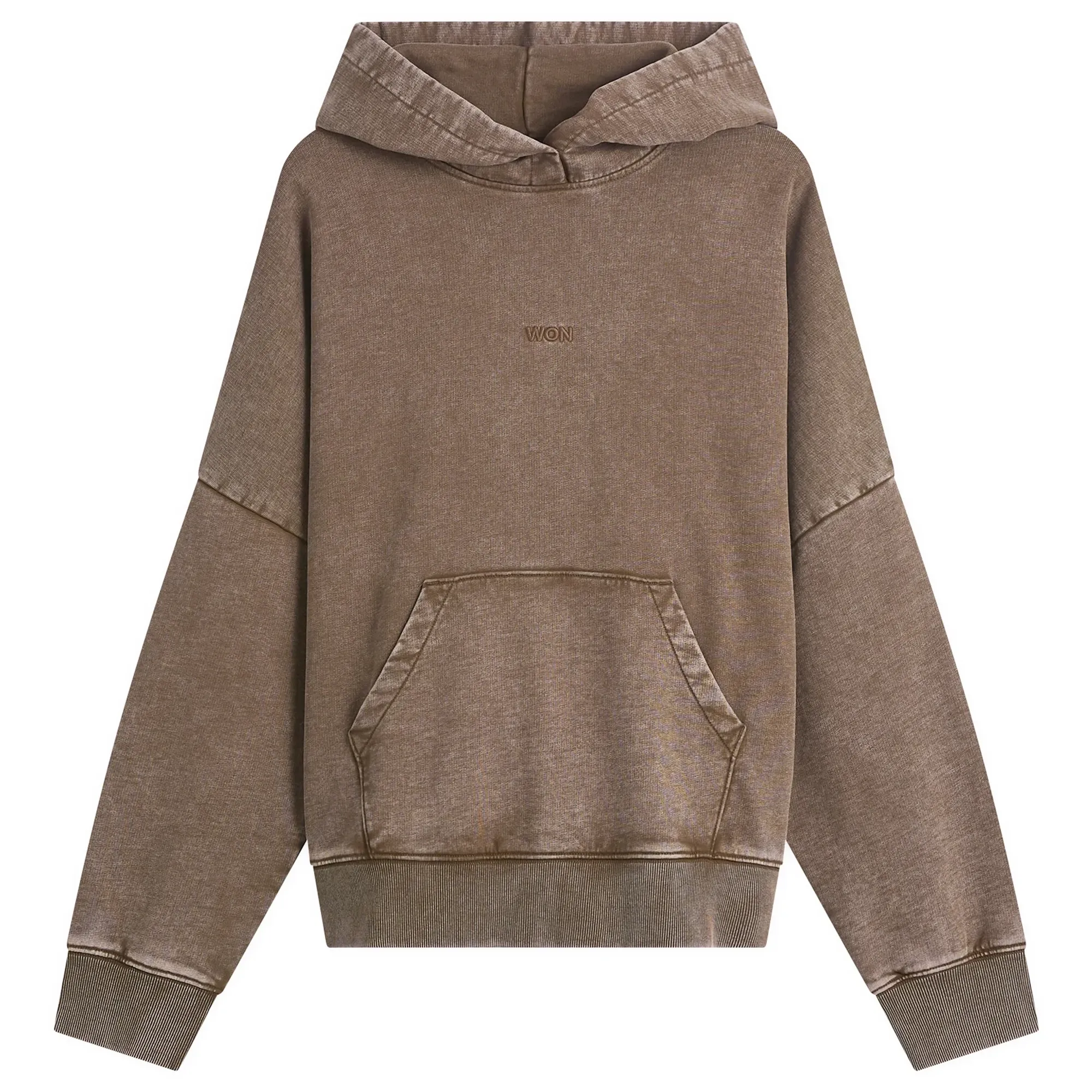 Won Hundred Men's Staff Hoodie Washed Carafe Brown