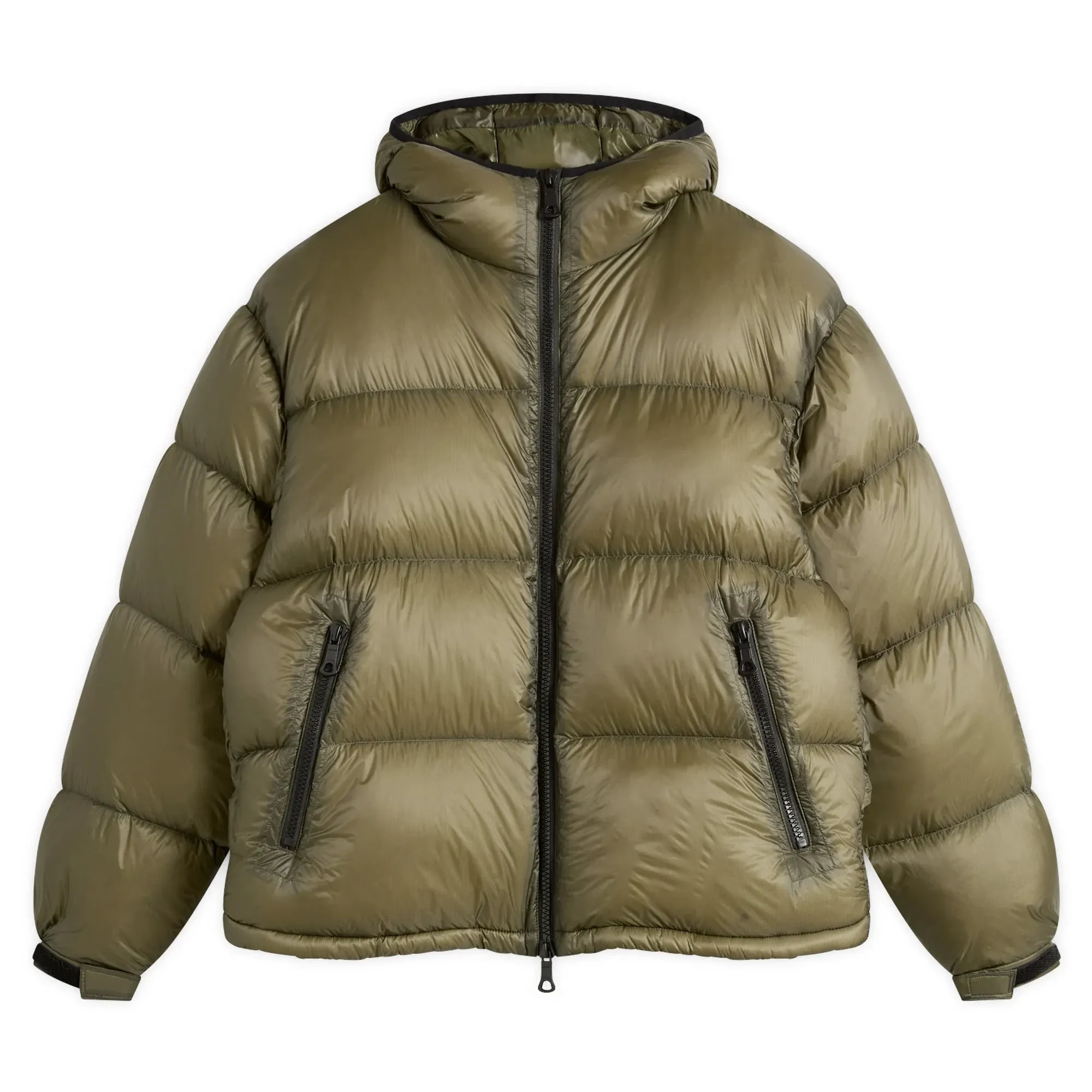 MKI Men's Translucent Hooded Bubble Jacket Olive