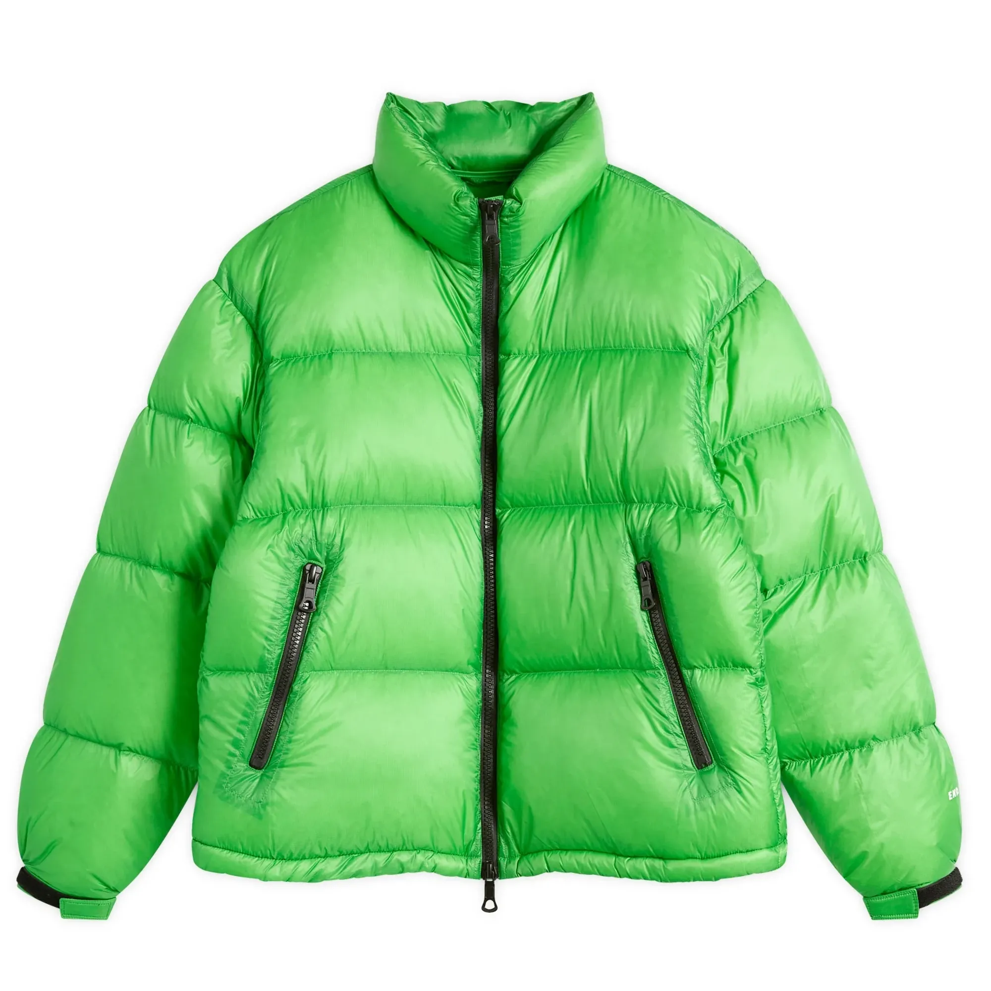 MKI Men's Translucent Funnel Neck Bubble Jacket Presented By END. Emerald