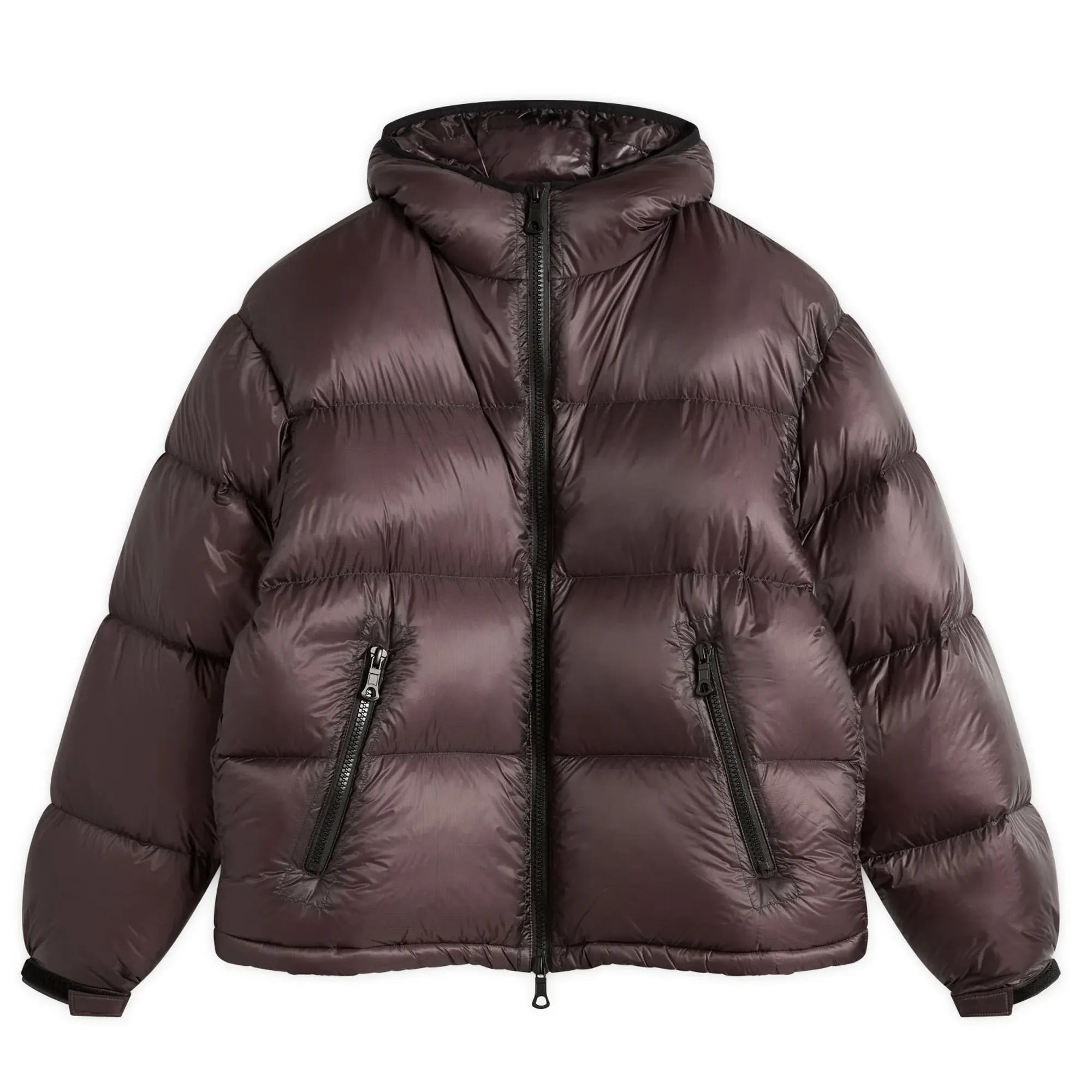 MKI Men's Translucent Hooded Bubble Jacket Raisin