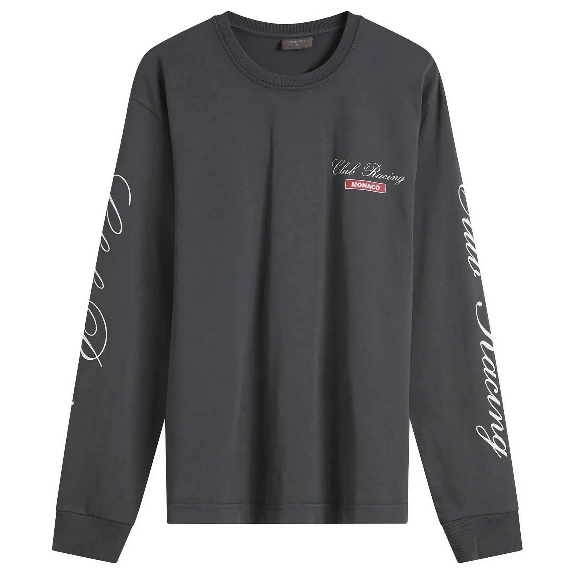 Club 1984 Men's Racing Long Sleeve T-Shirt Washed Grey
