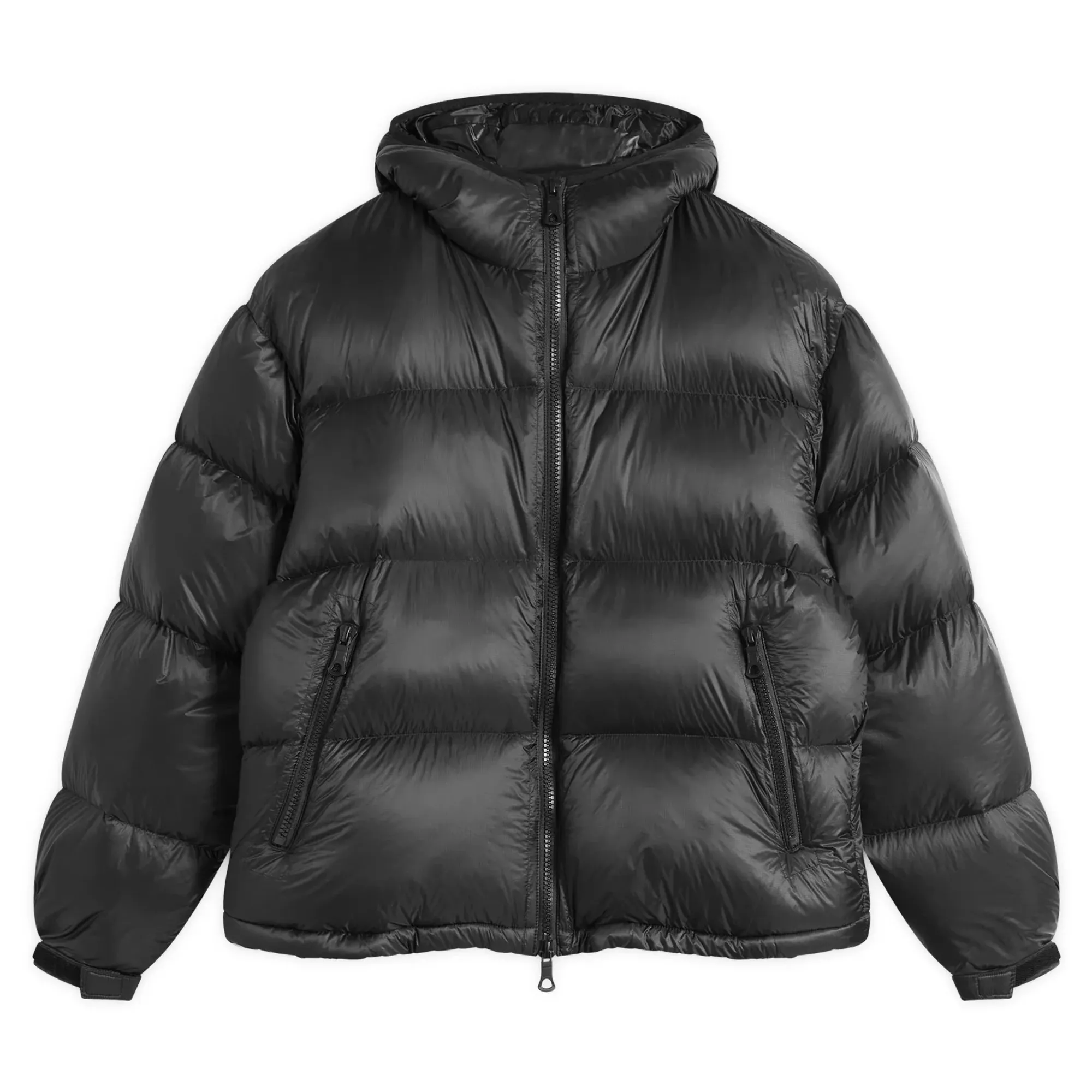 MKI Men's Translucent Hooded Bubble Jacket Black
