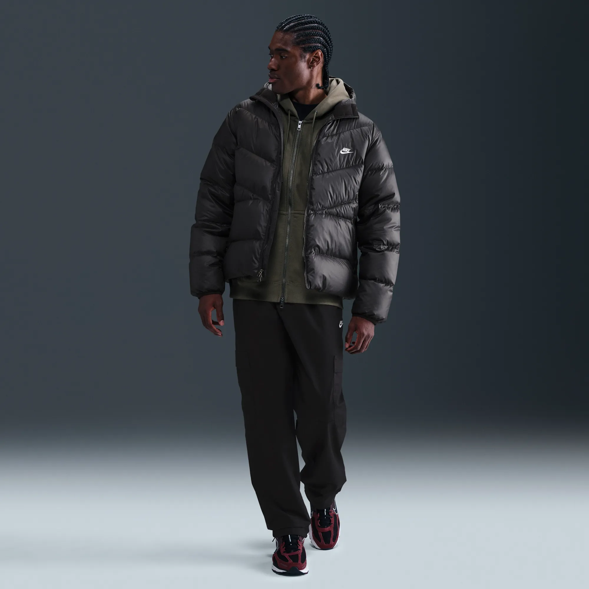 Nike Club Men's Woven Cargo Trousers - Black - Cotton/Elastane