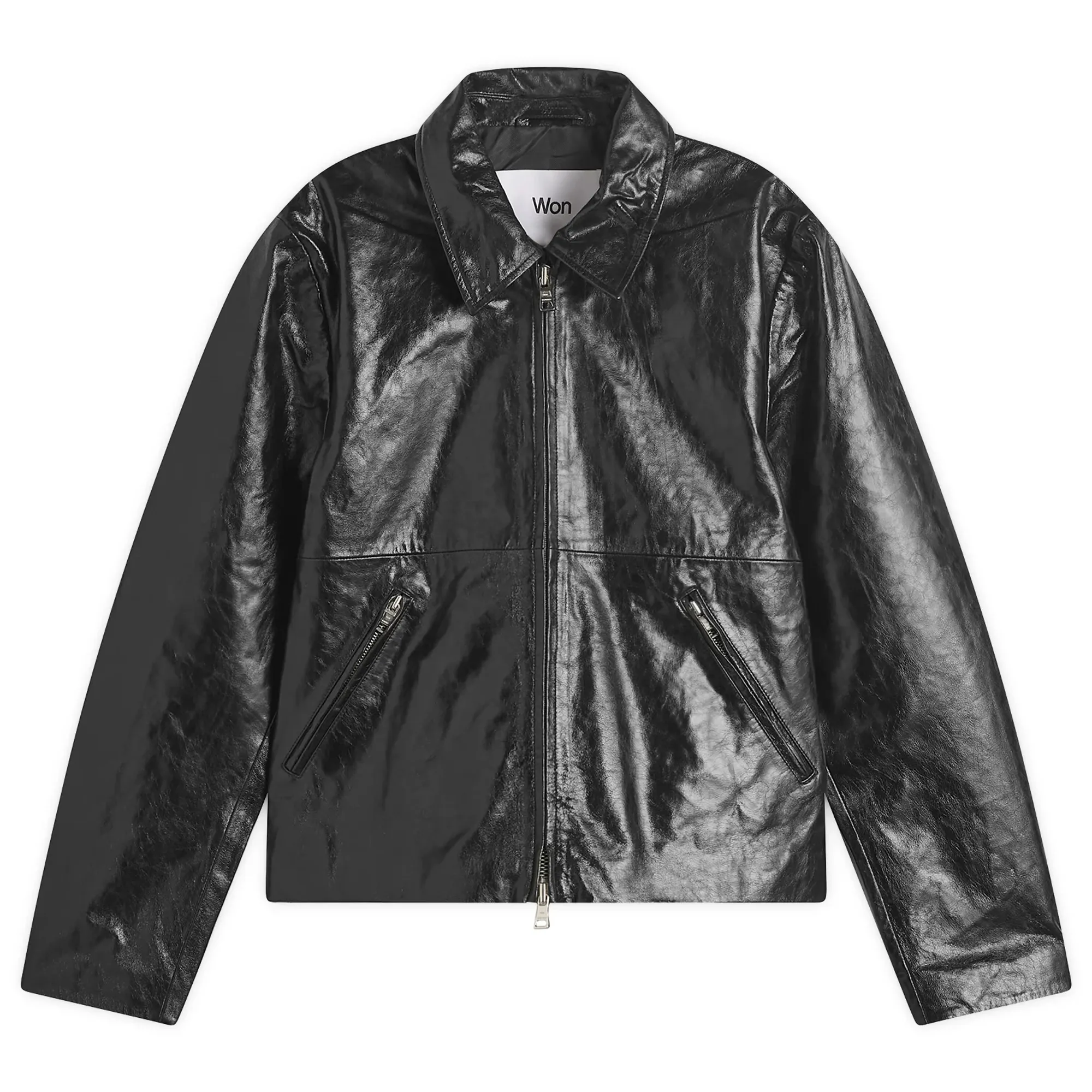Won Hundred Men's Dutton Leather Jacket Black