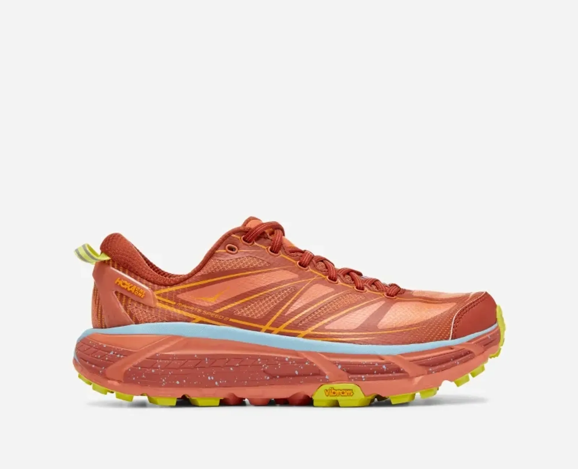 Hoka Mafate Speed 2 Lifestyle Shoes In Baked Clay/Radiant Yellow