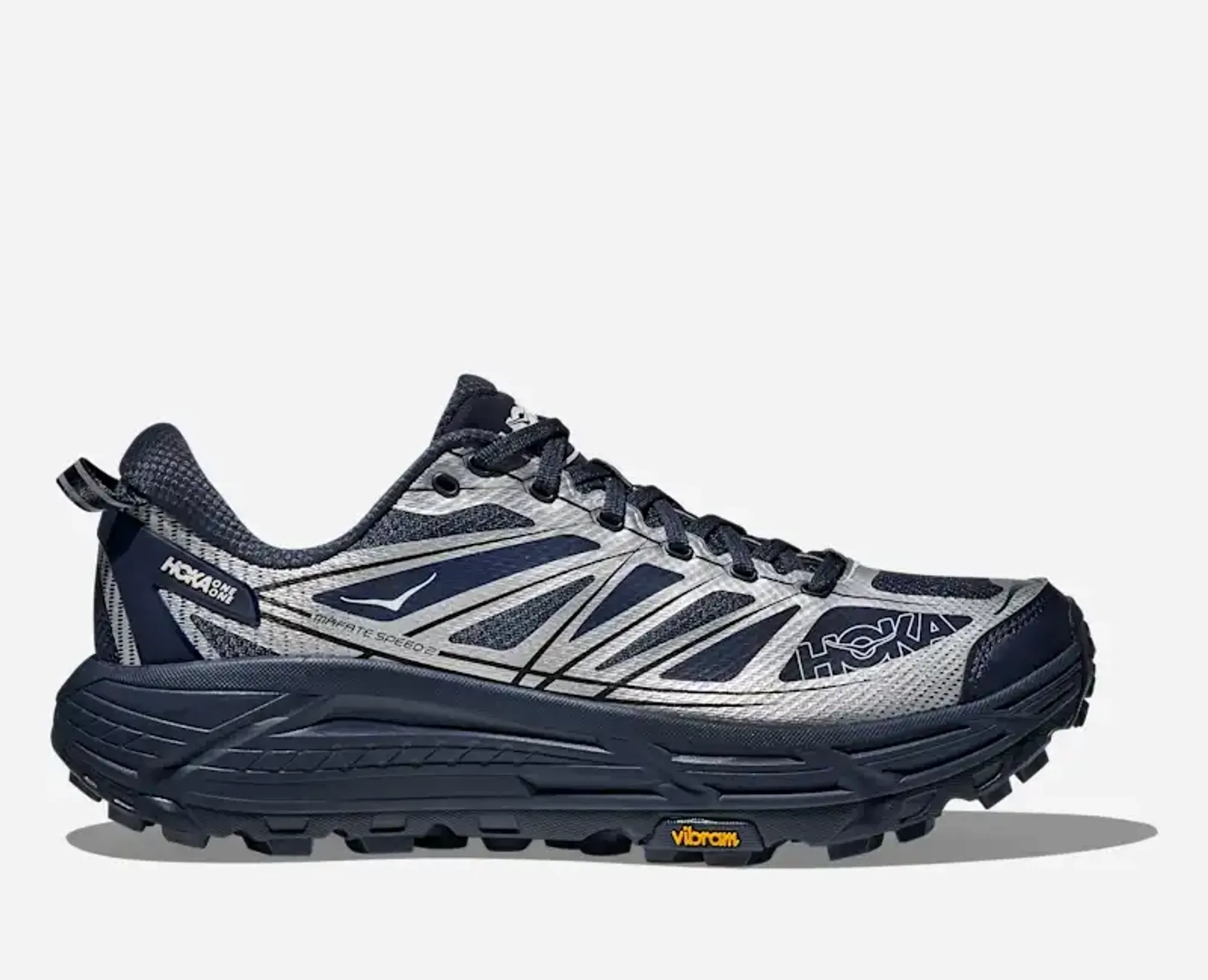 Hoka Mafate Speed 2 Lifestyle Shoes In Varsity Navy/Silver
