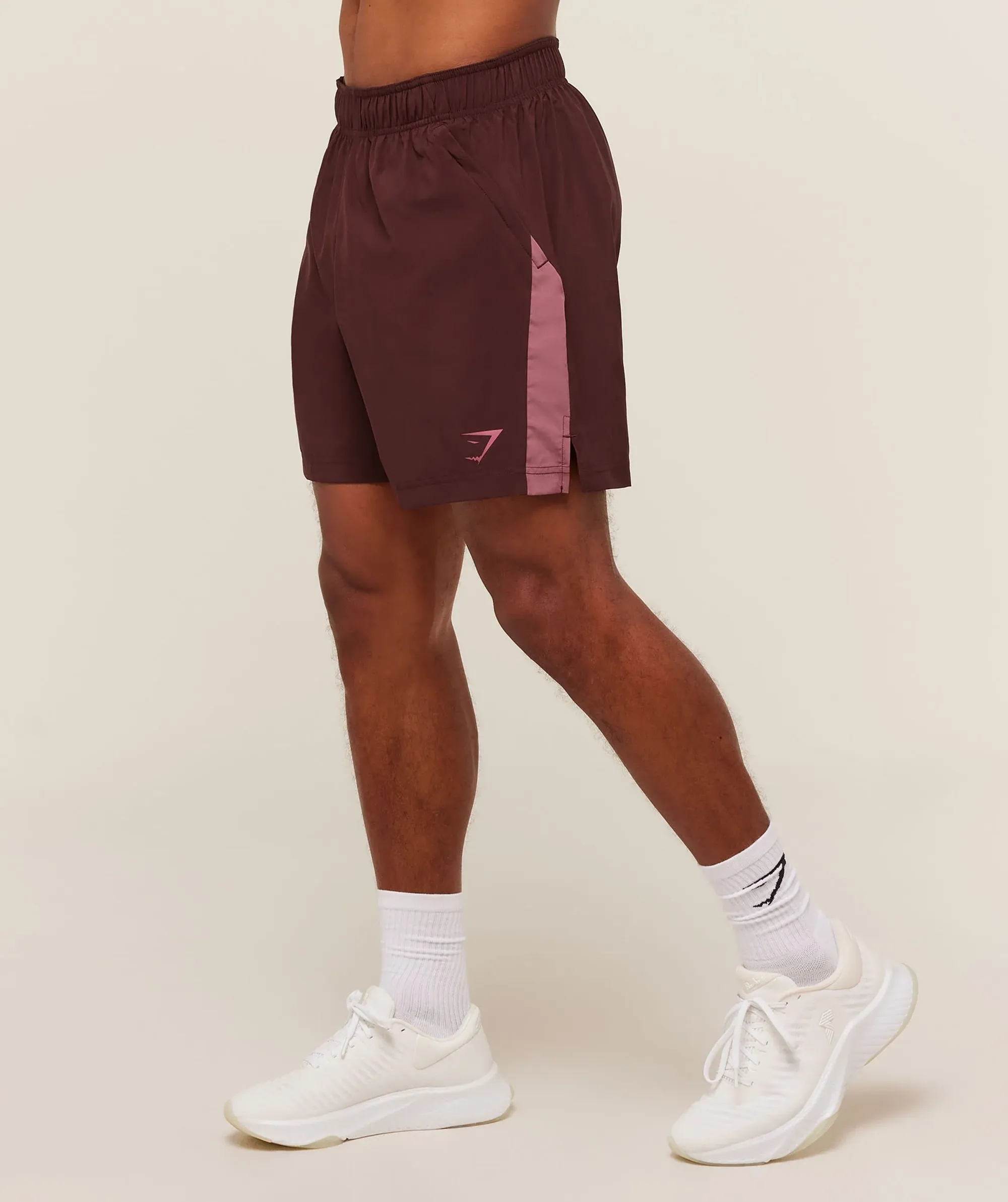 Gymshark Sport 7" Shorts - Rich Maroon/Reset Pink