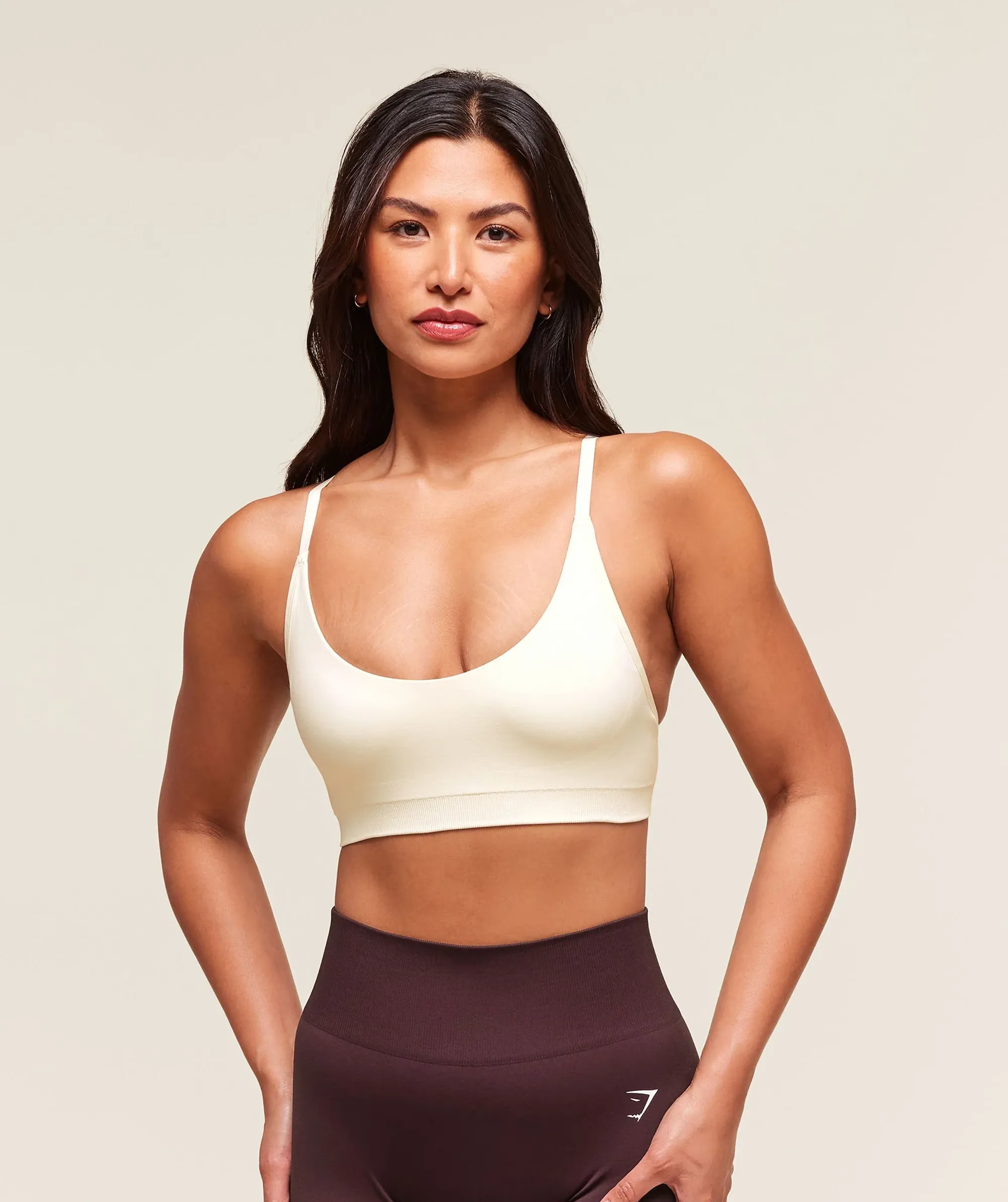 Gymshark Everyday Seamless Racerback Sports Bra - Soft White