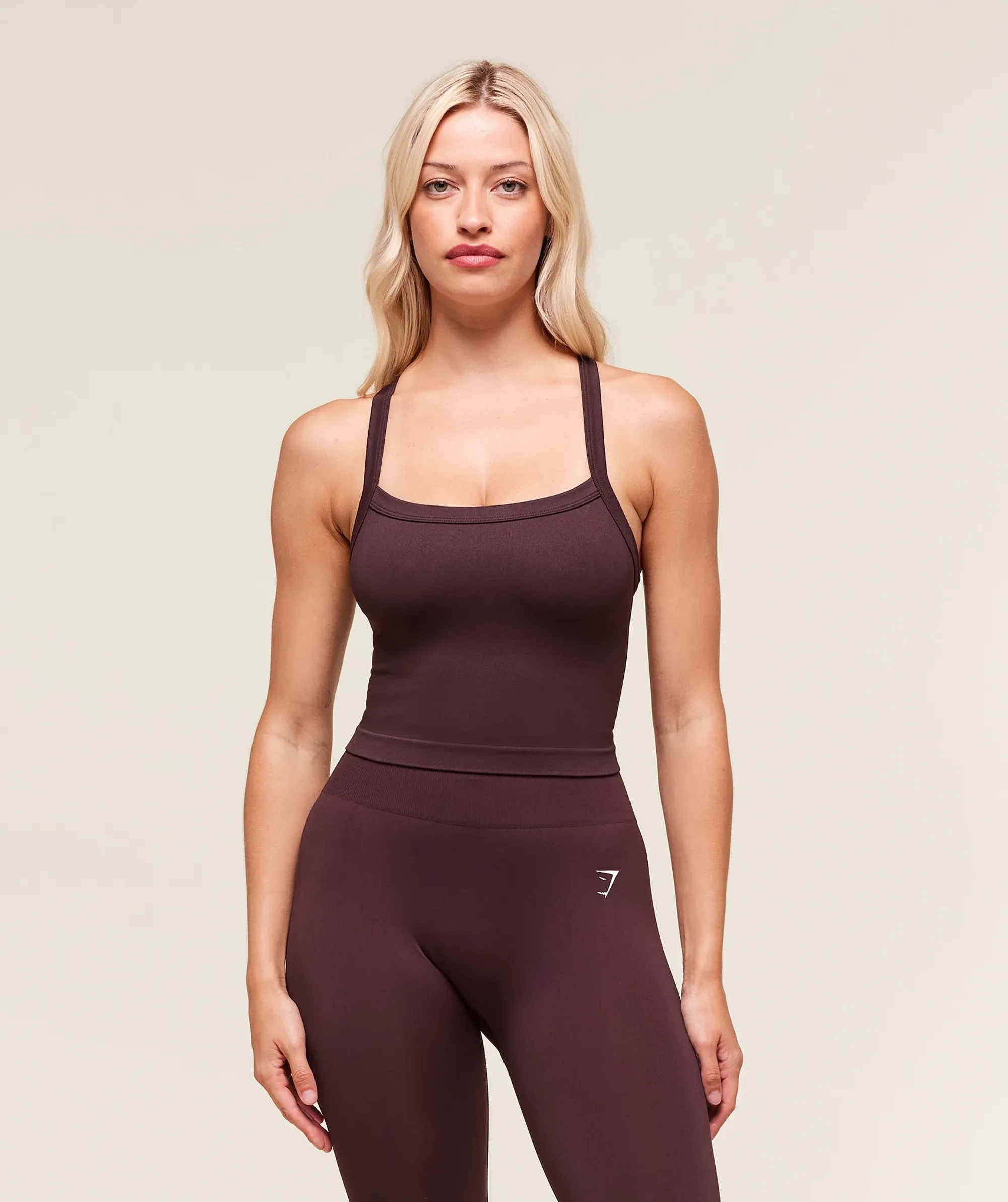 Gymshark Everyday Seamless Ribbed Midi Top - Cherry Purple