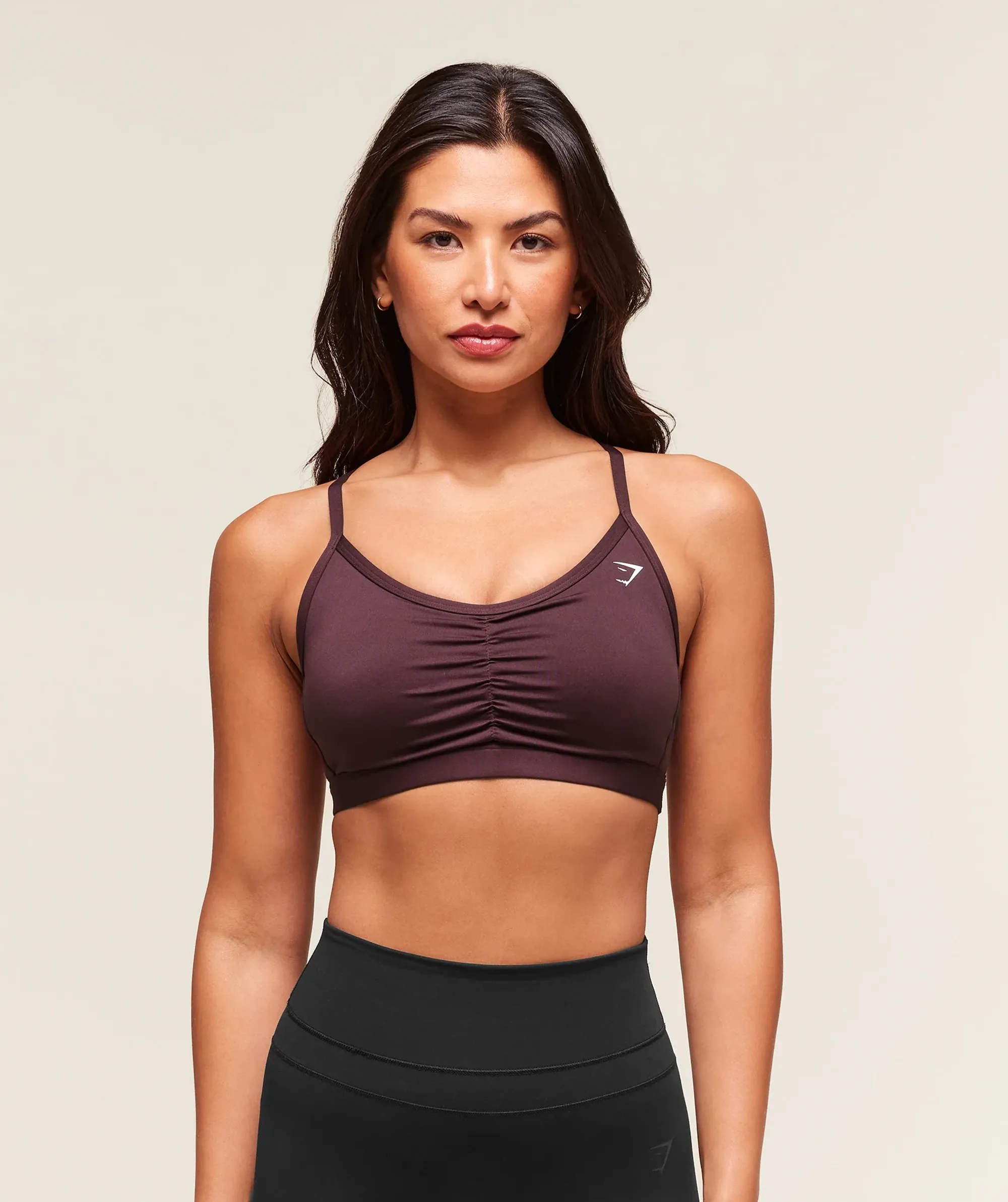 Gymshark Ruched Sports Bra - Cherry Purple