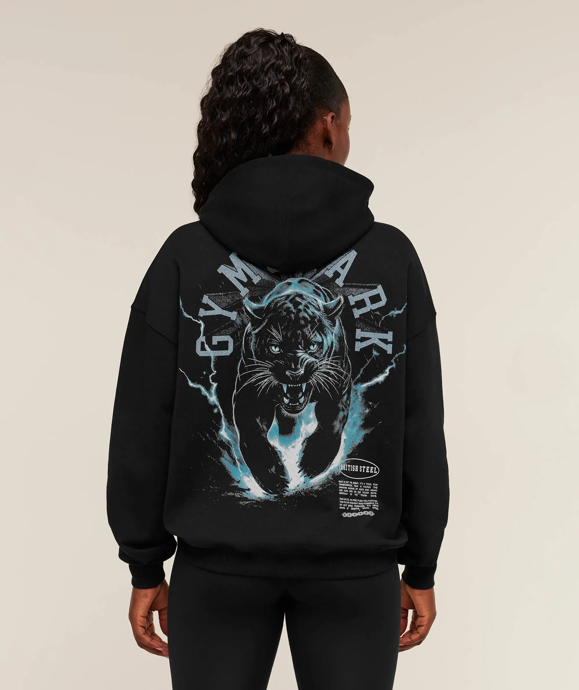 Gymshark Panther Graphic Hoodie - GS Black