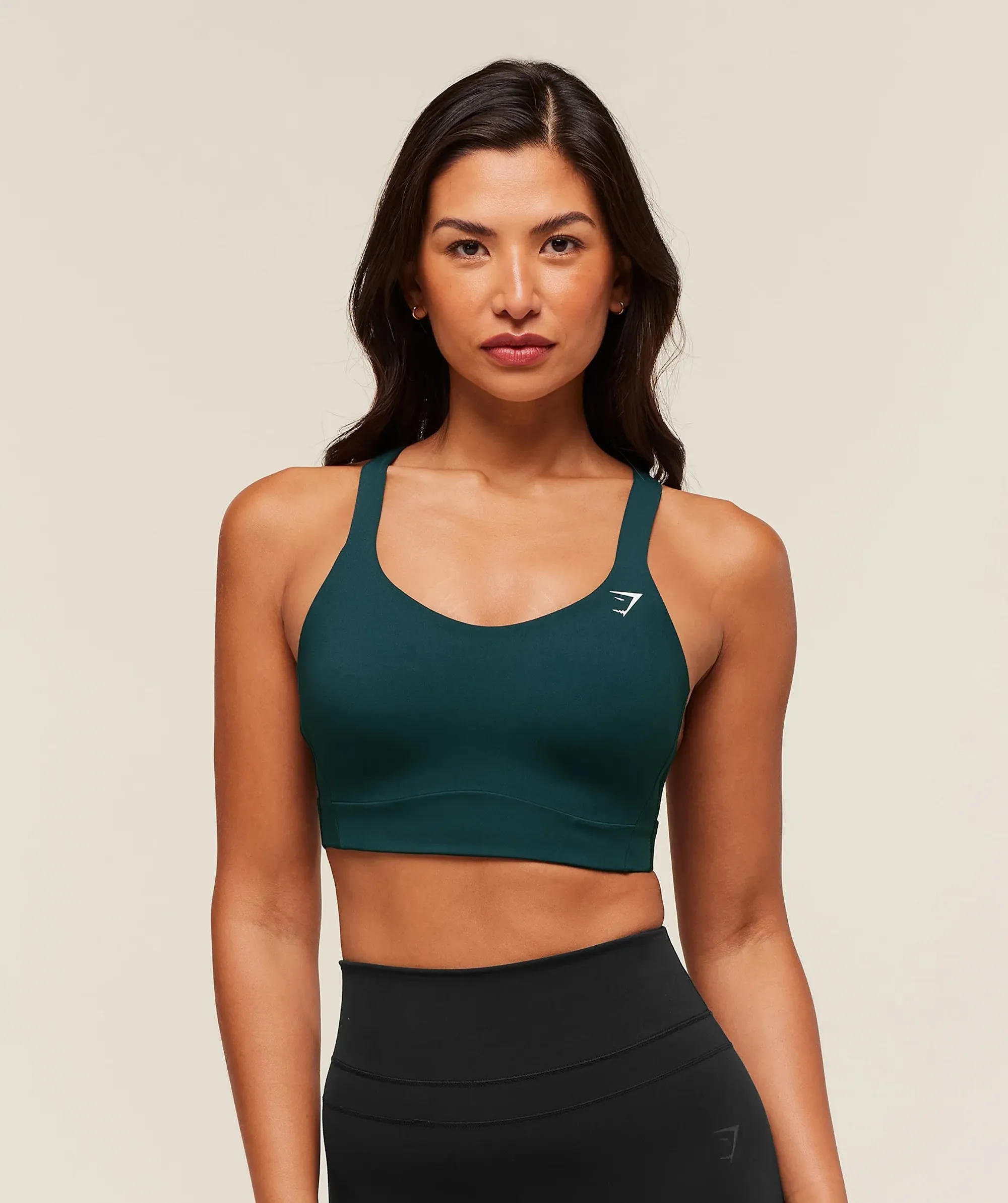 Gymshark Crossover Strap High Support Sports Bra - Deep Petrol Blue