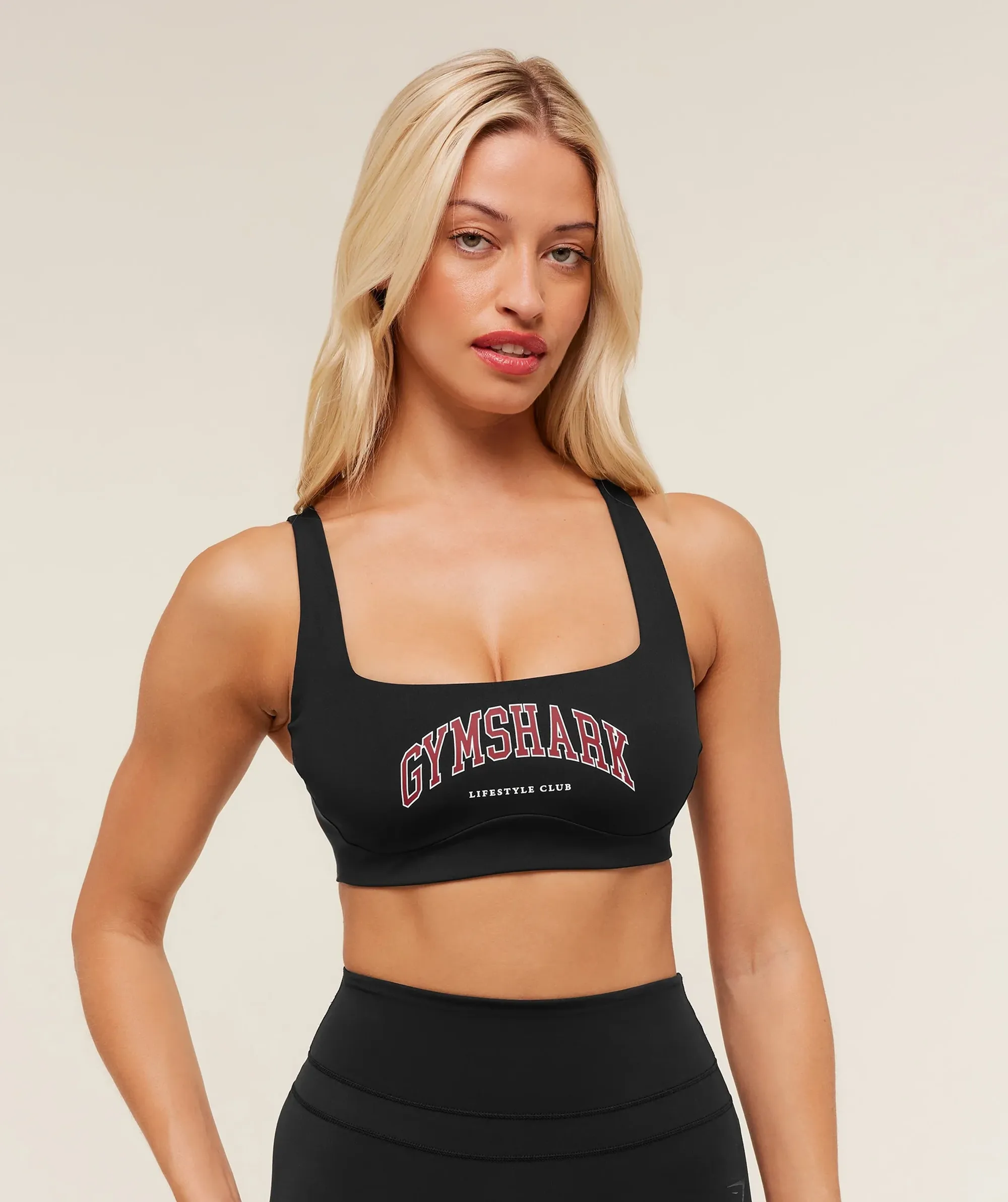 Gymshark Collegiate Sports Bra - Black
