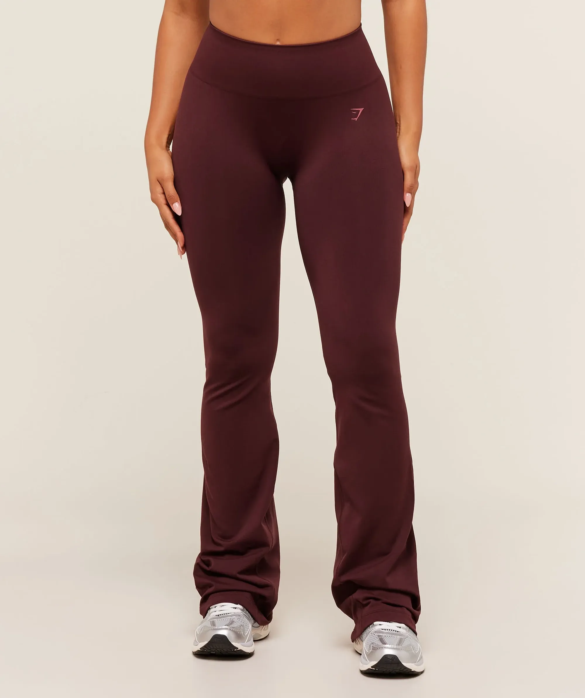 Gymshark Soft Sculpt Flared Leggings - Rich Maroon