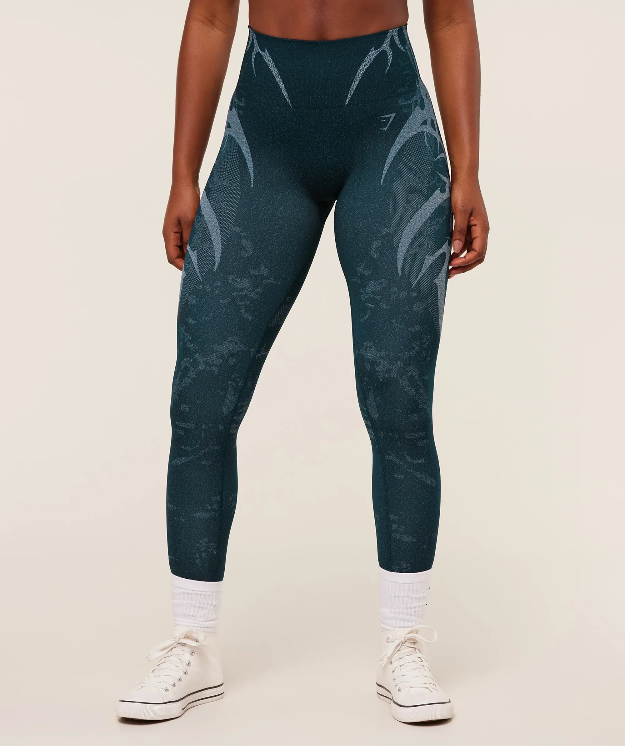 Gymshark Storm Seamless Leggings - Deep Petrol Blue/Smoke Blue