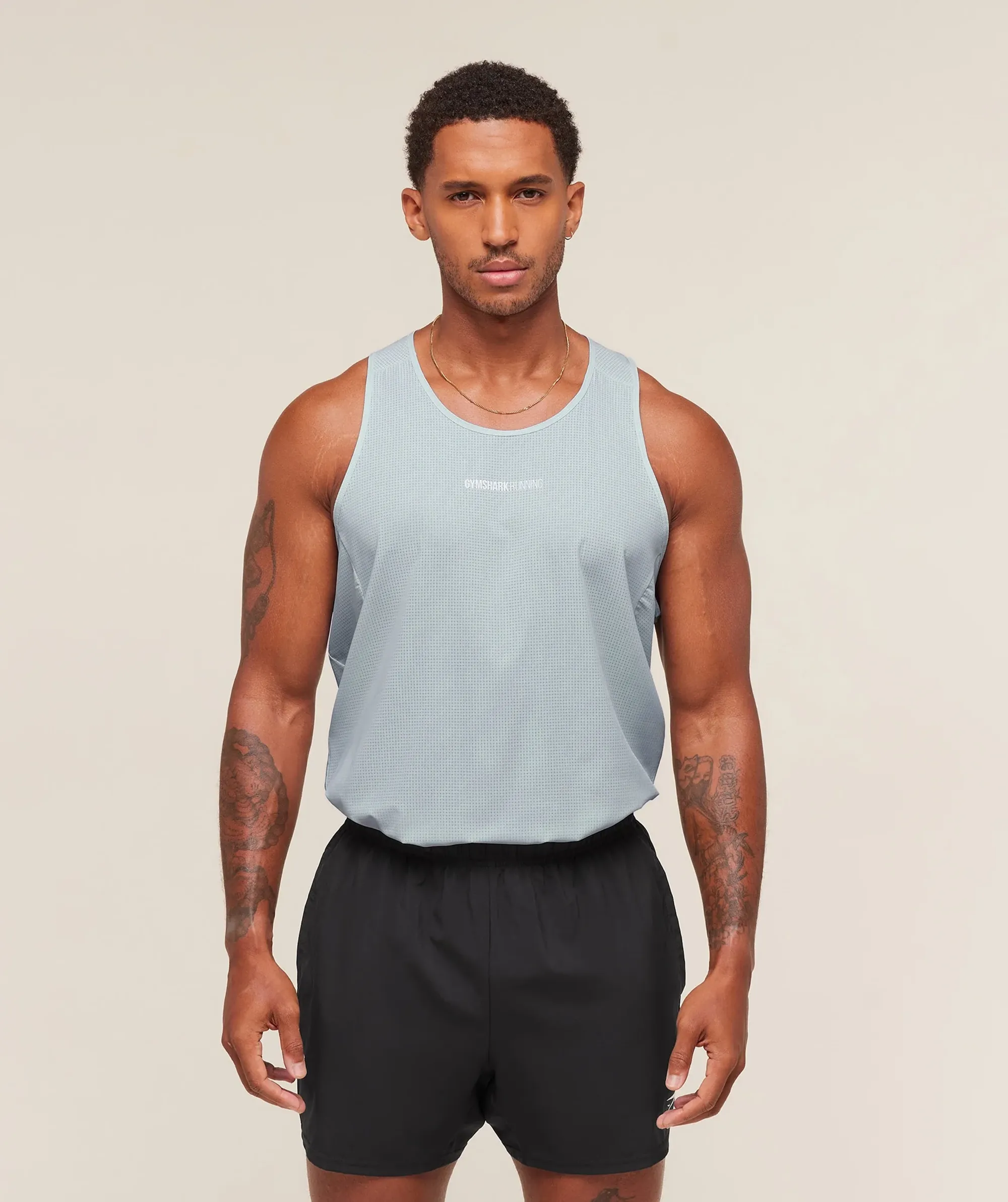 Gymshark Running Tank - Smoke Blue
