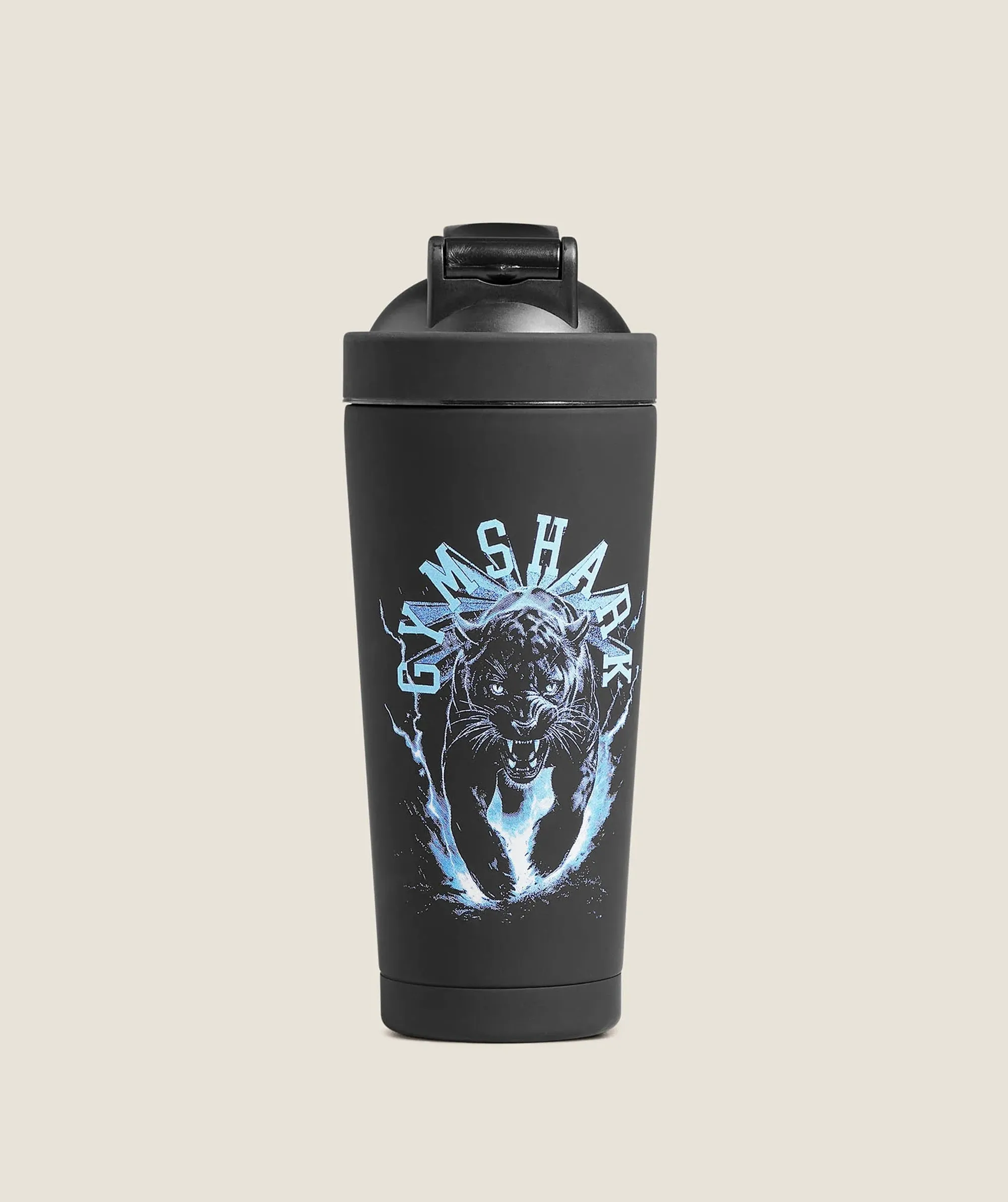 Gymshark Graphic Metal Insulated Shaker Bottle - Black