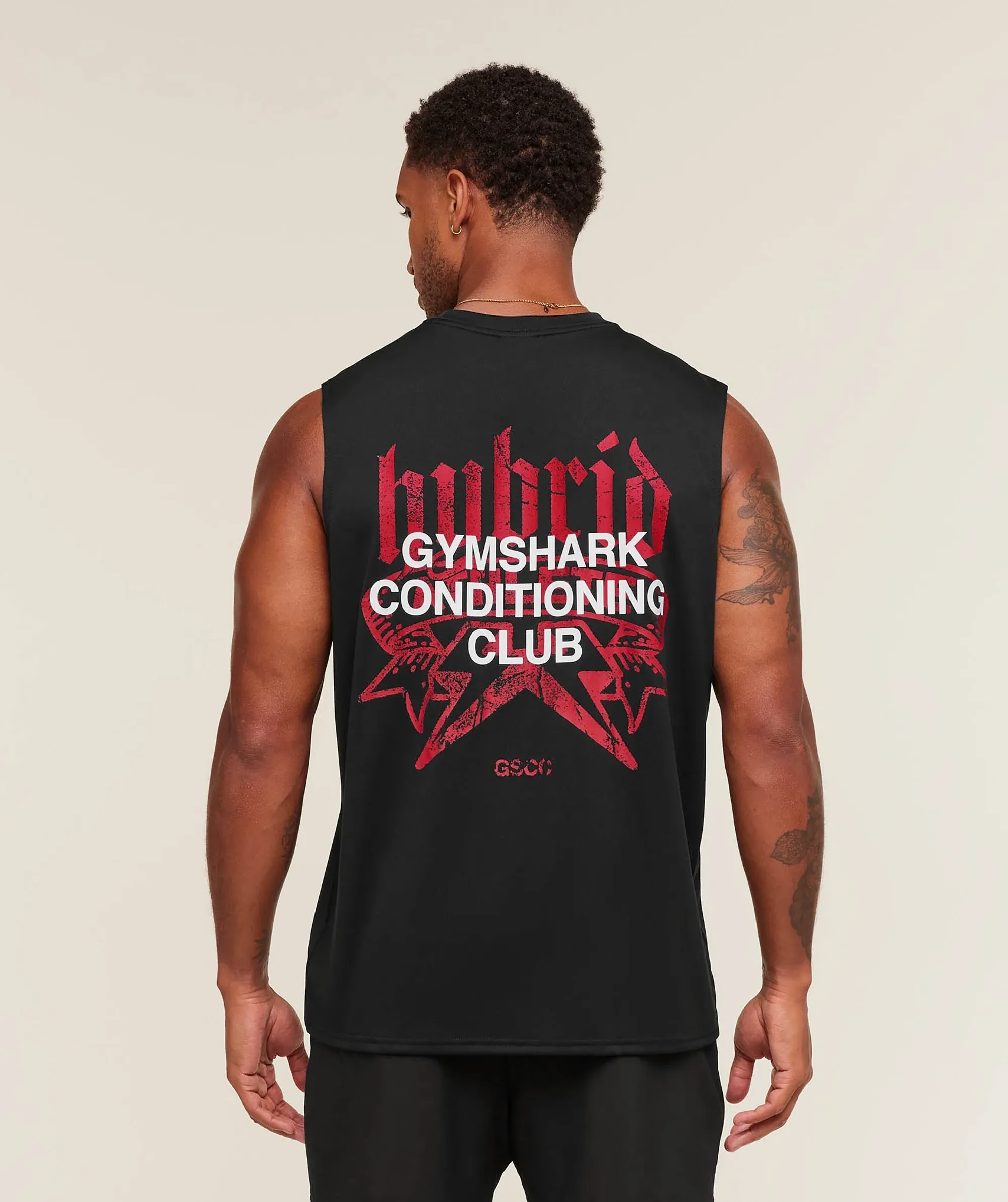 Gymshark Hybrid Graphic Tank - Black