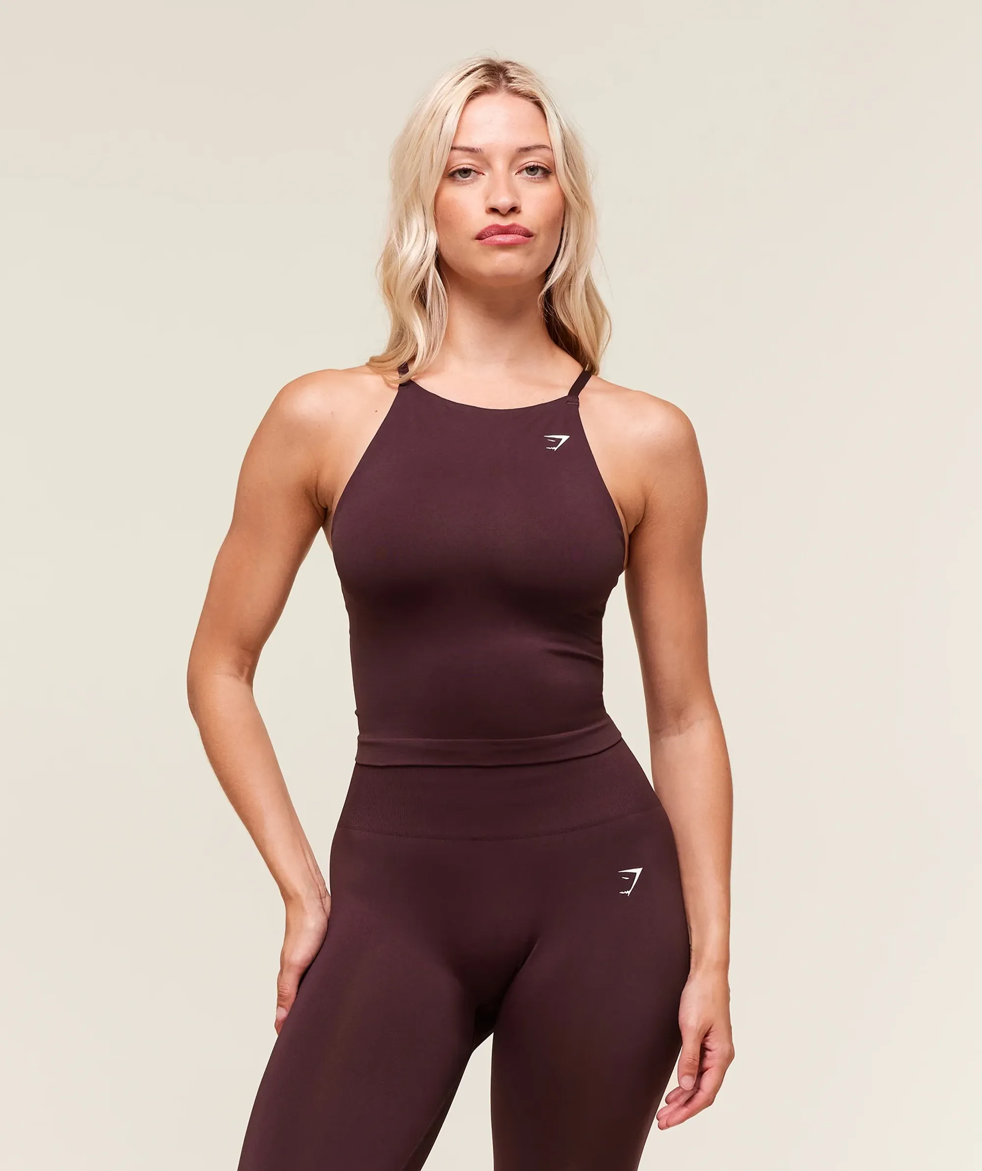 Gymshark Everyday Seamless Tank With Shelf - Cherry Purple