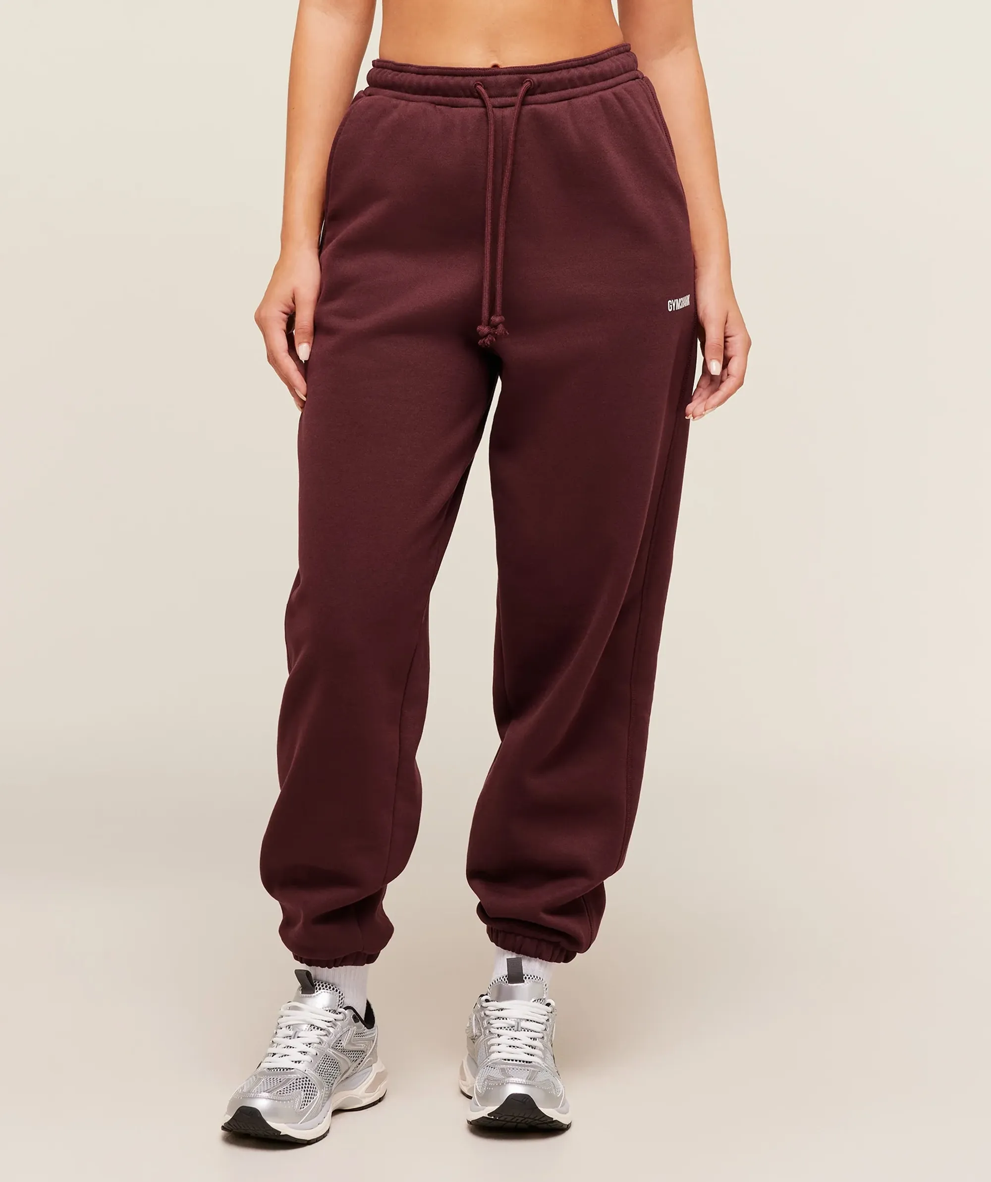 Gymshark Cosy Luxe Cuffed Joggers - Rich Maroon