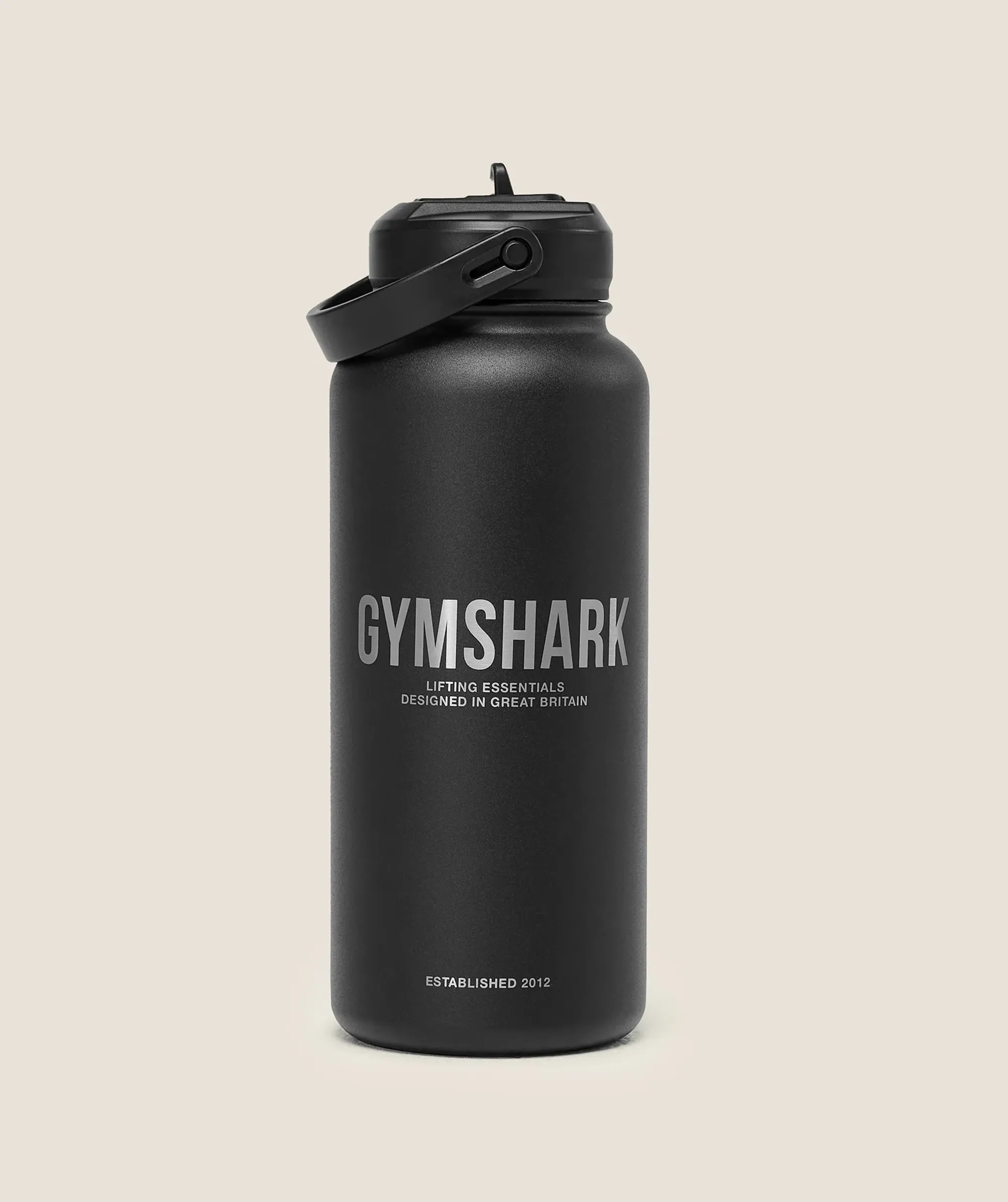 Gymshark Metal Insulated Straw Bottle 1L - Black