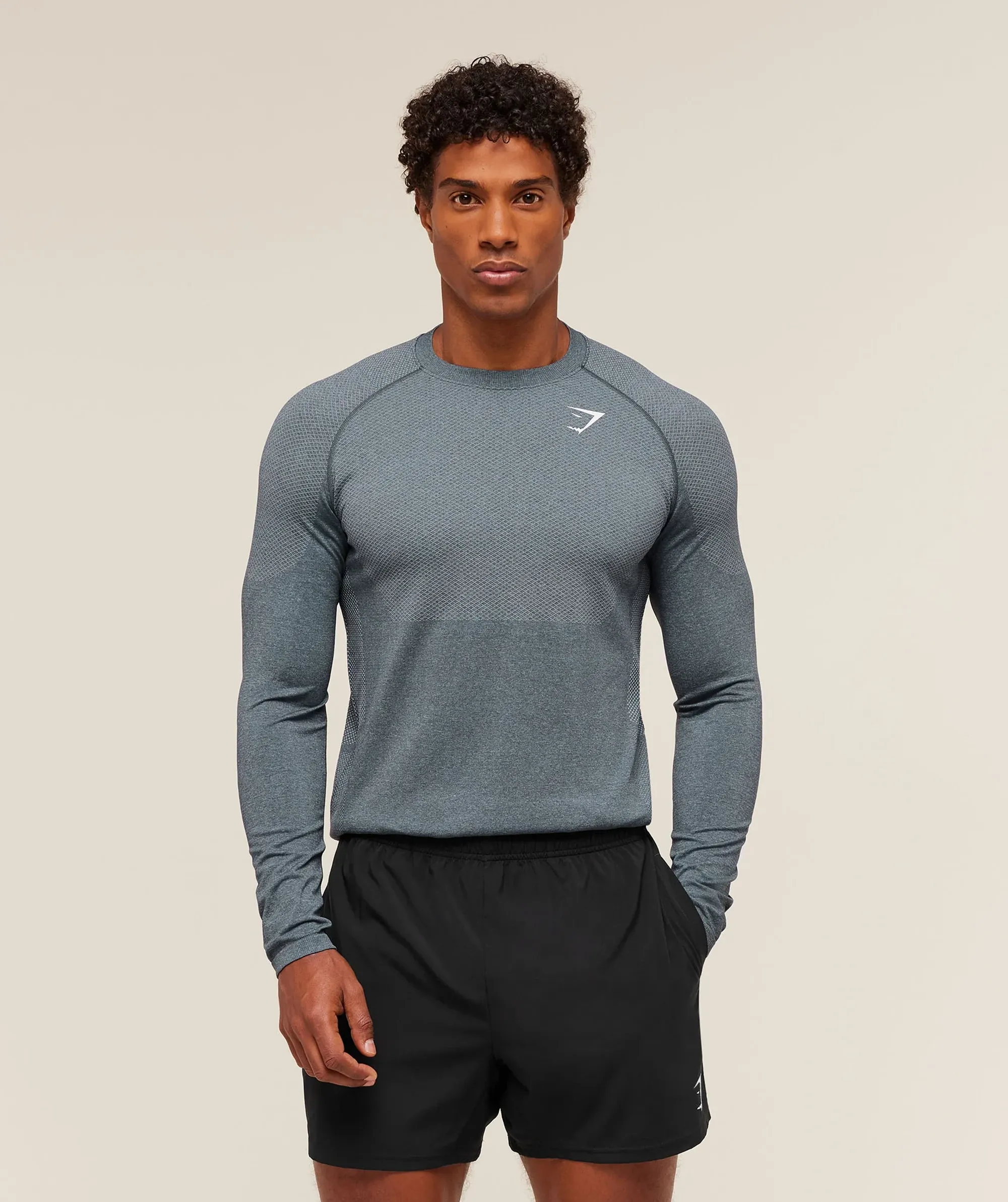 Gymshark Vital Long Sleeve T-Shirt - Iron Blue/Smoke Blue