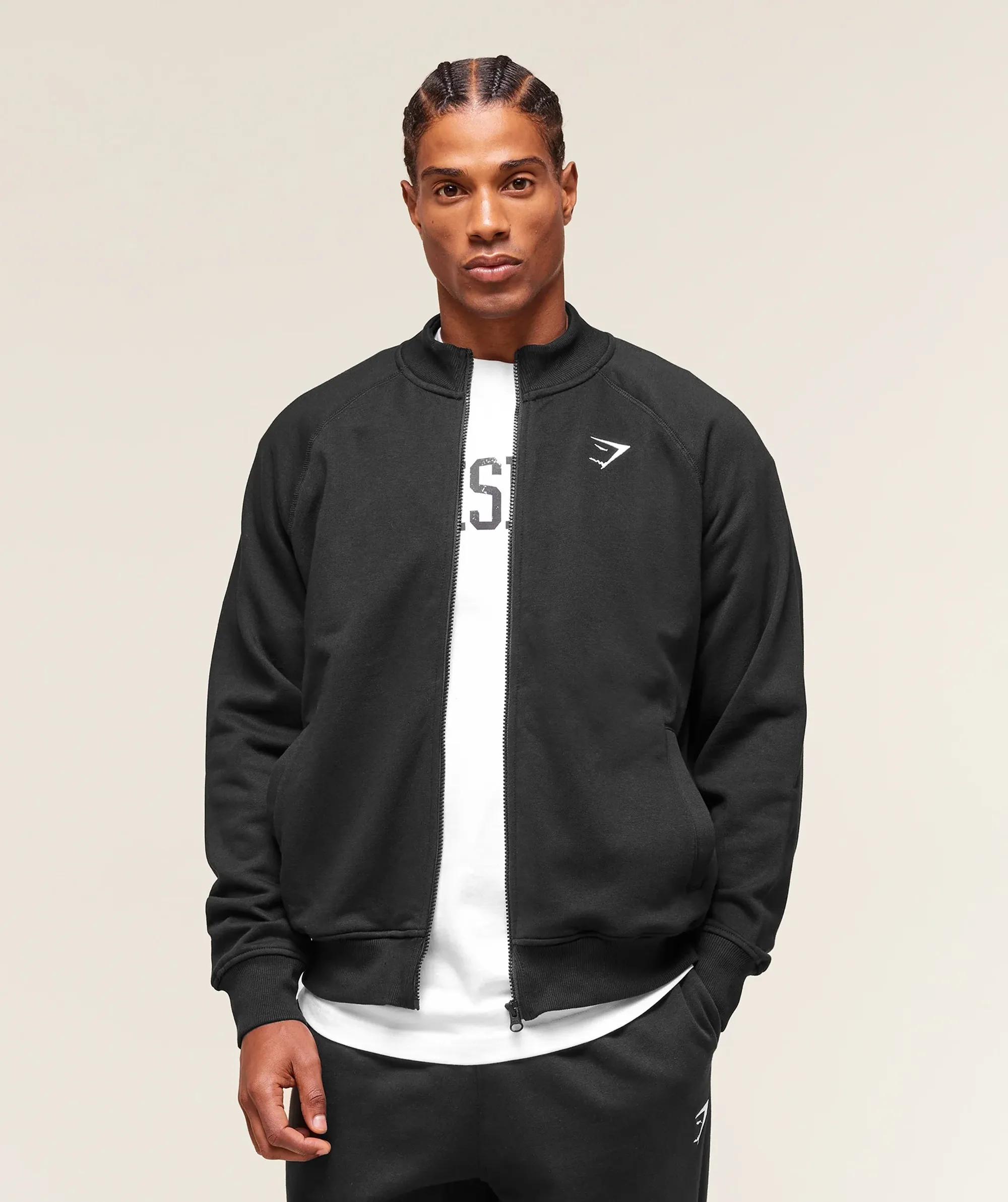 Gymshark Crest Oversized Track Jacket - Black