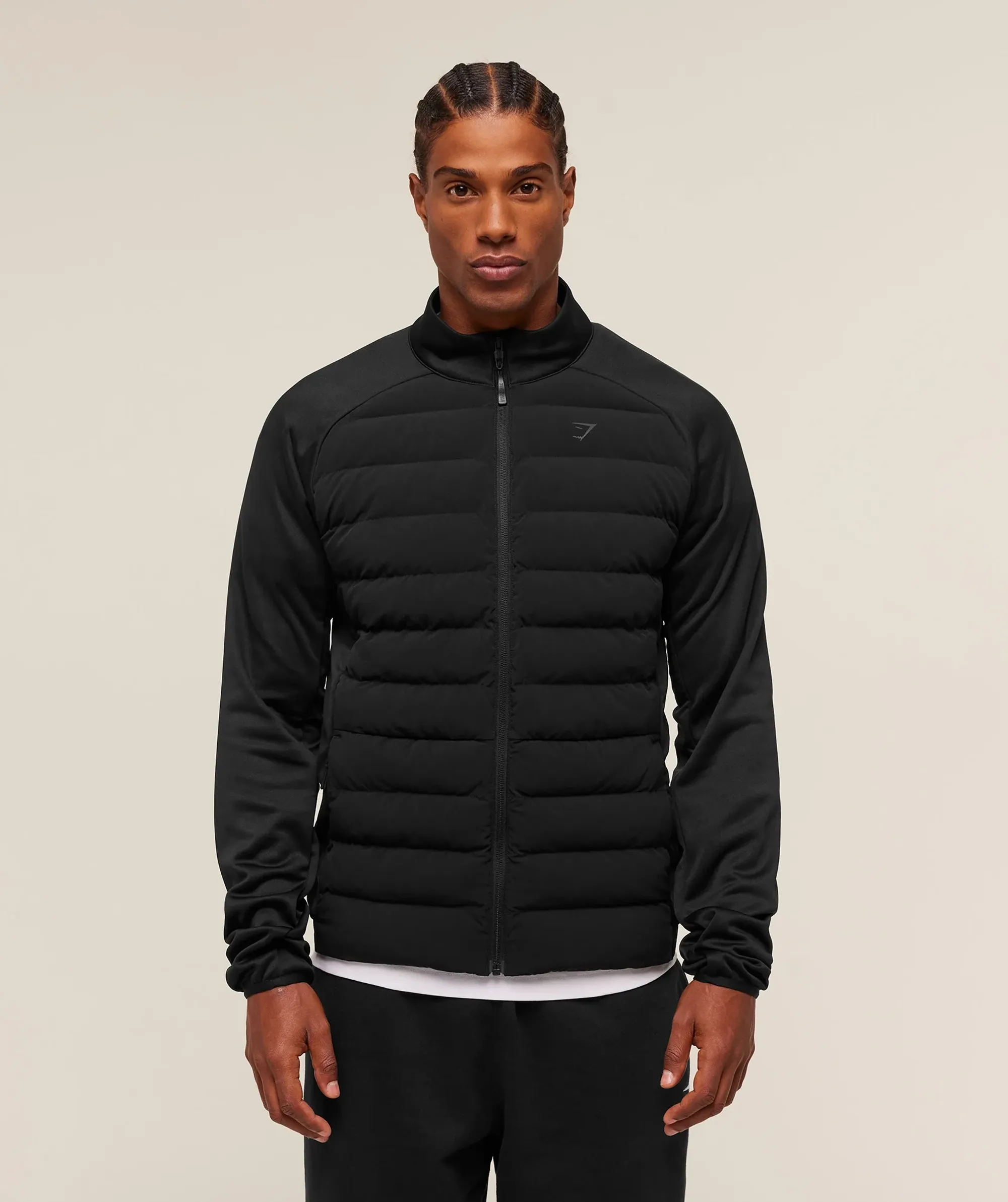 Gymshark Hybrid Quilted Jacket - Black