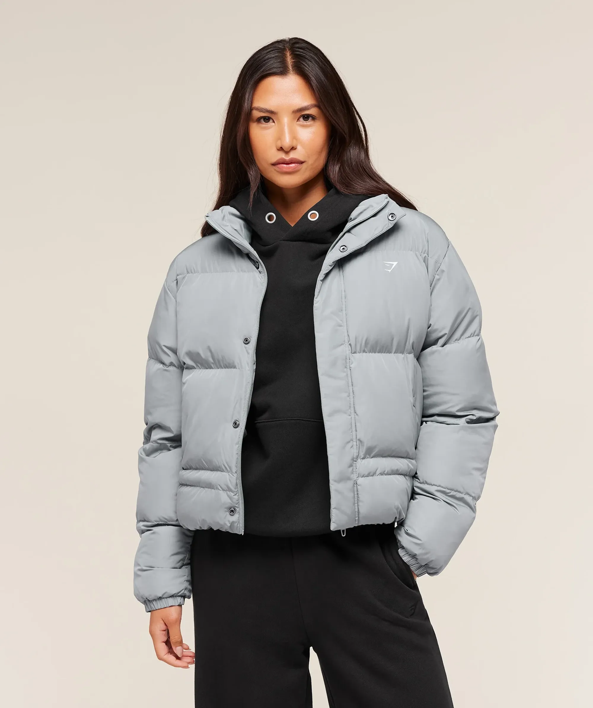 Gymshark Puffer Jacket - Denim Grey