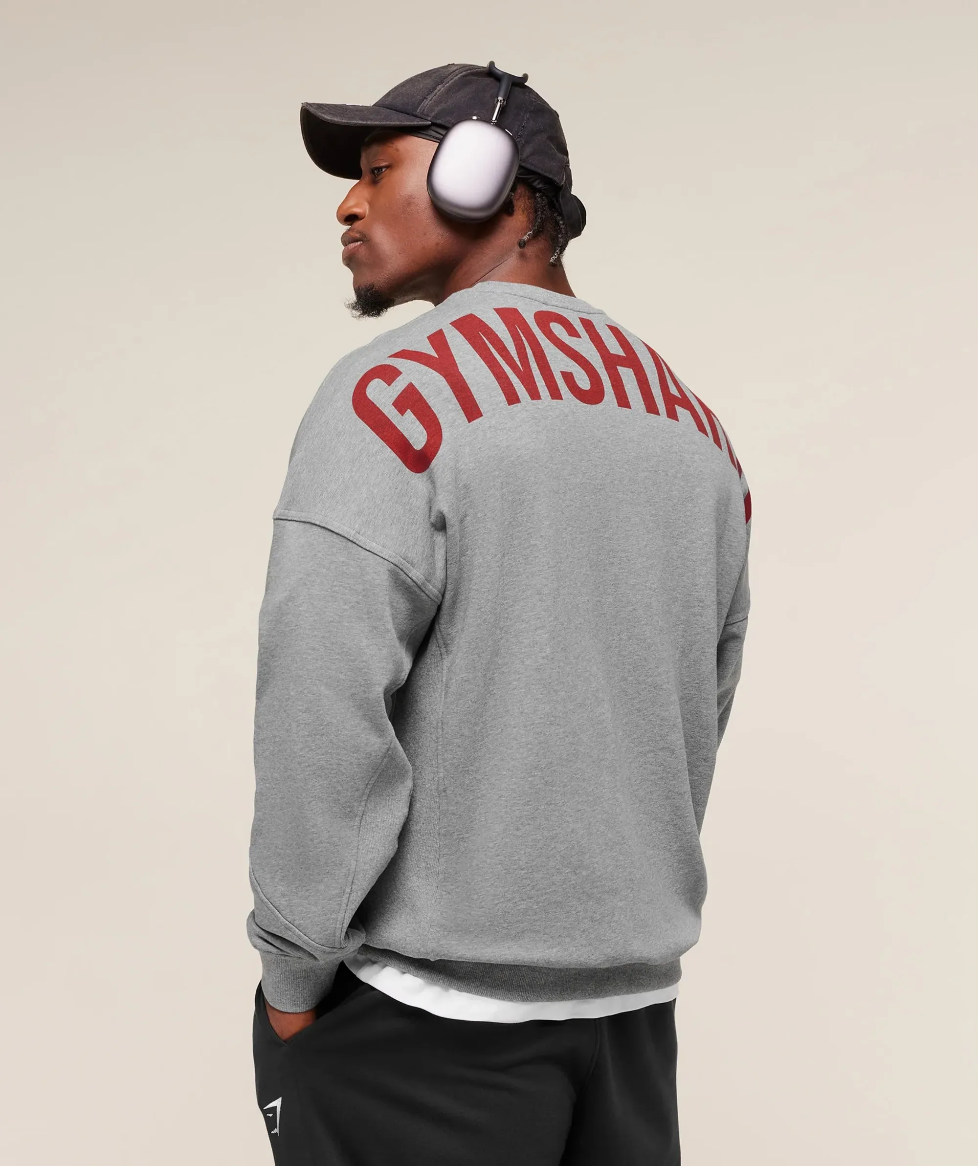 Gymshark Power Crew - Charcoal Core Marl