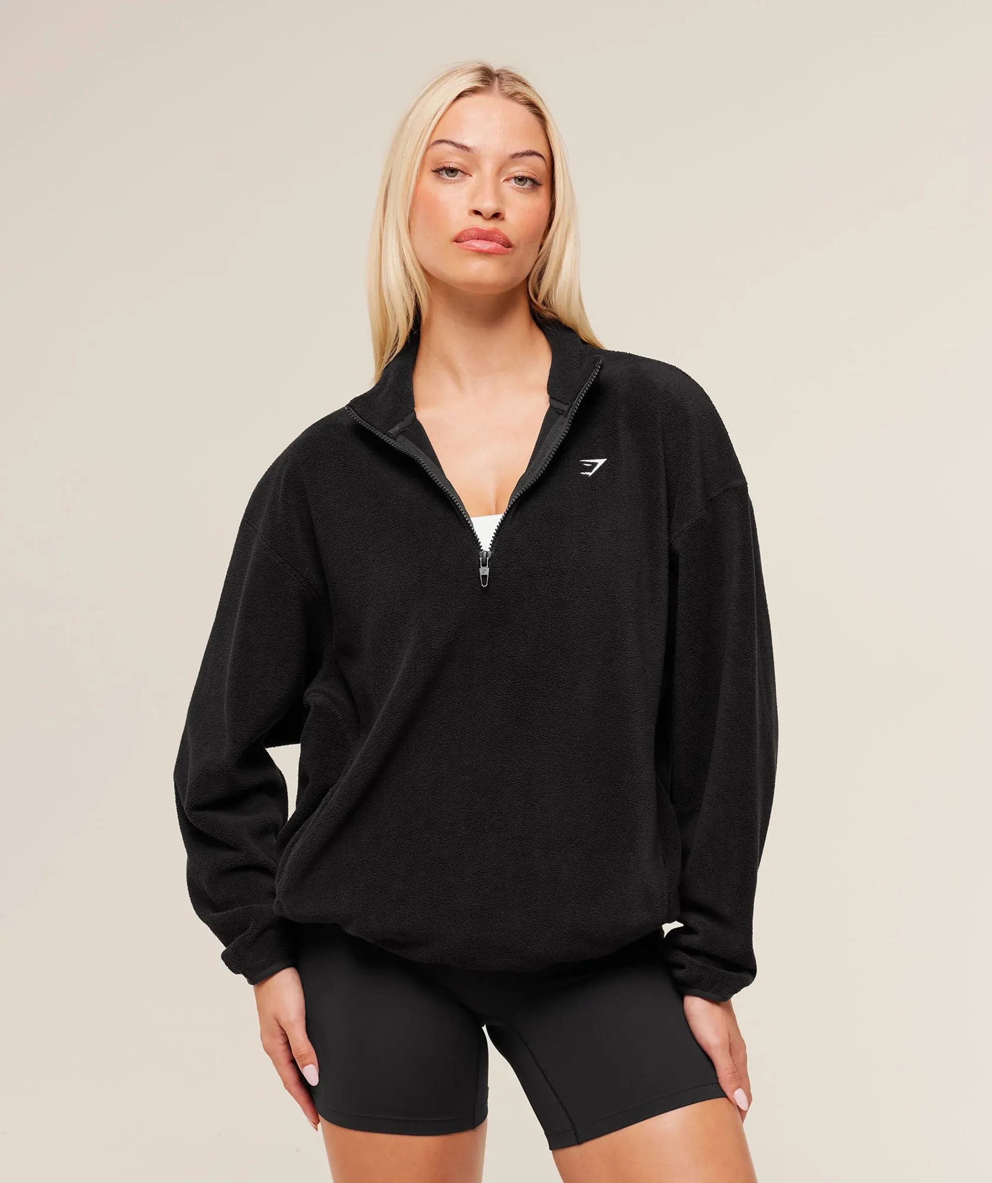 Gymshark Polar Fleece 1/4 Zip - Black