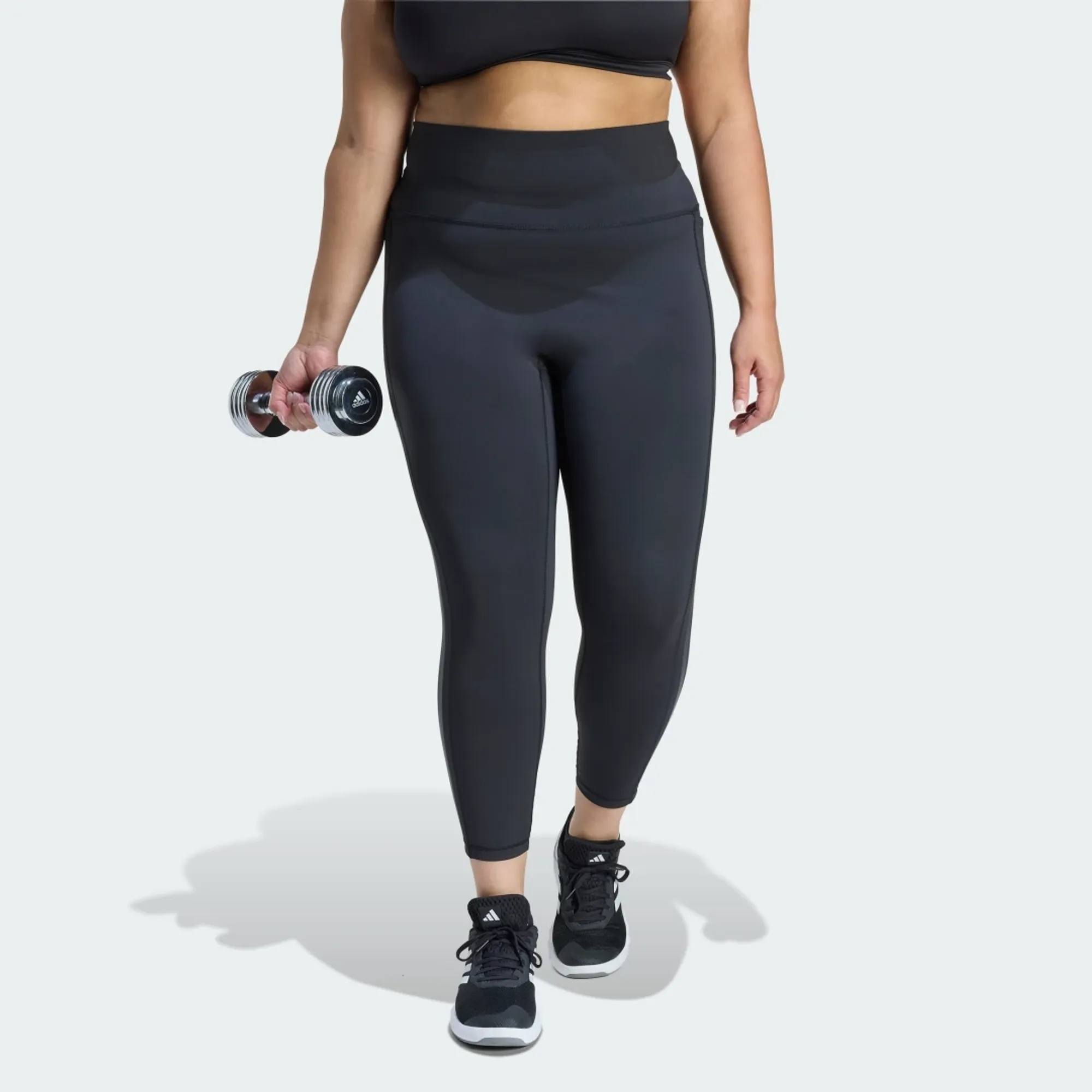 adidas Optime Workout 3-Stripes 7/8 Leggings (Plus size)