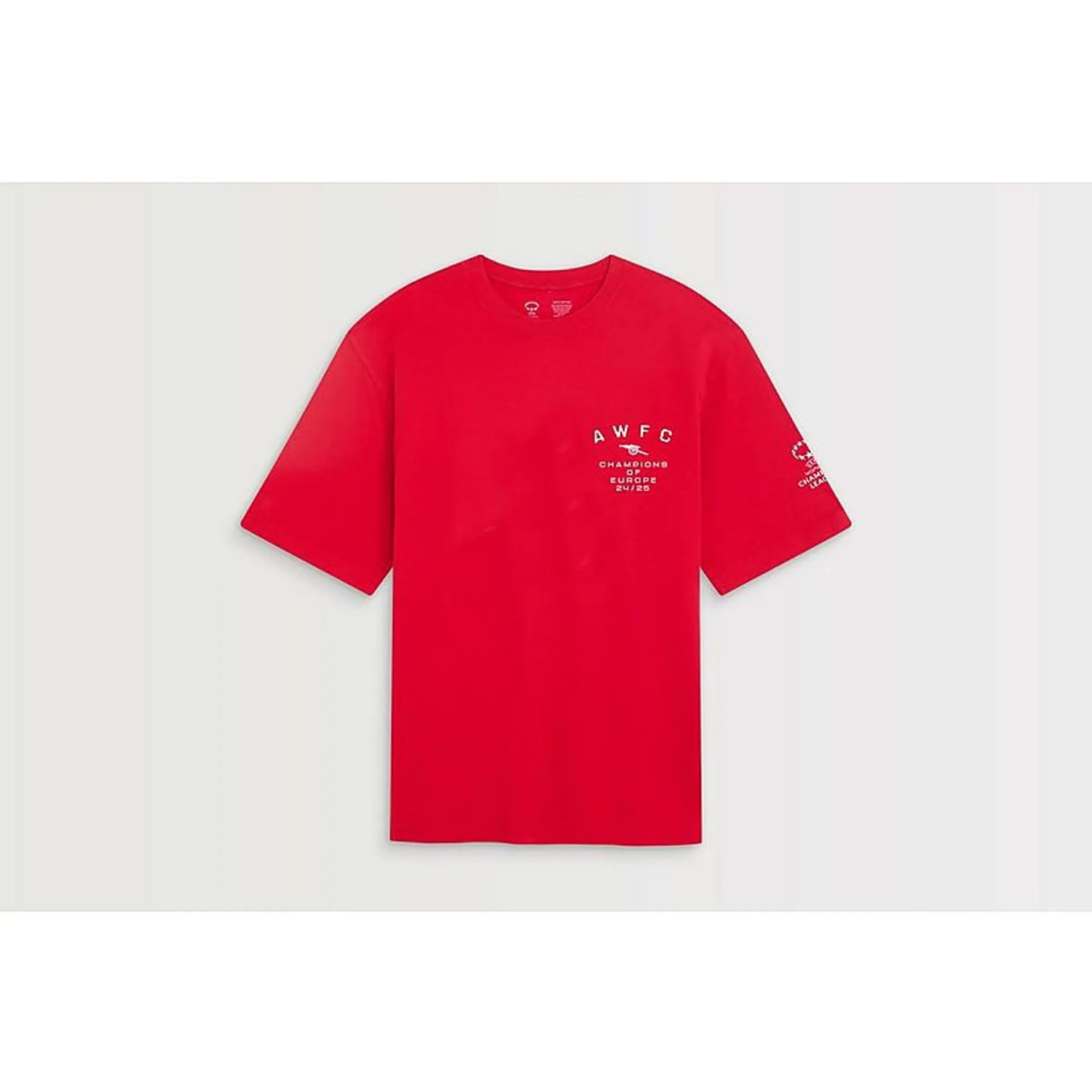 Arsenal UWCL Winners Kids T-Shirt, Red