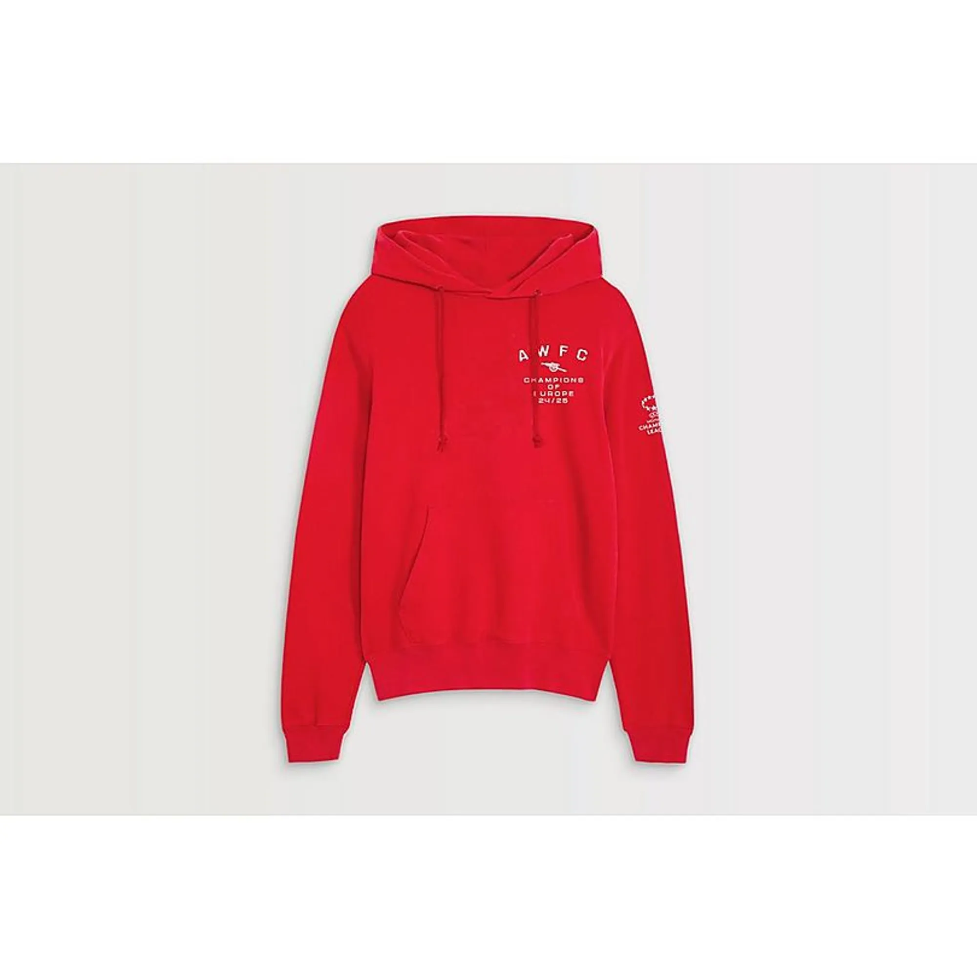 Arsenal UWCL Winners Kids Hoodie, Red