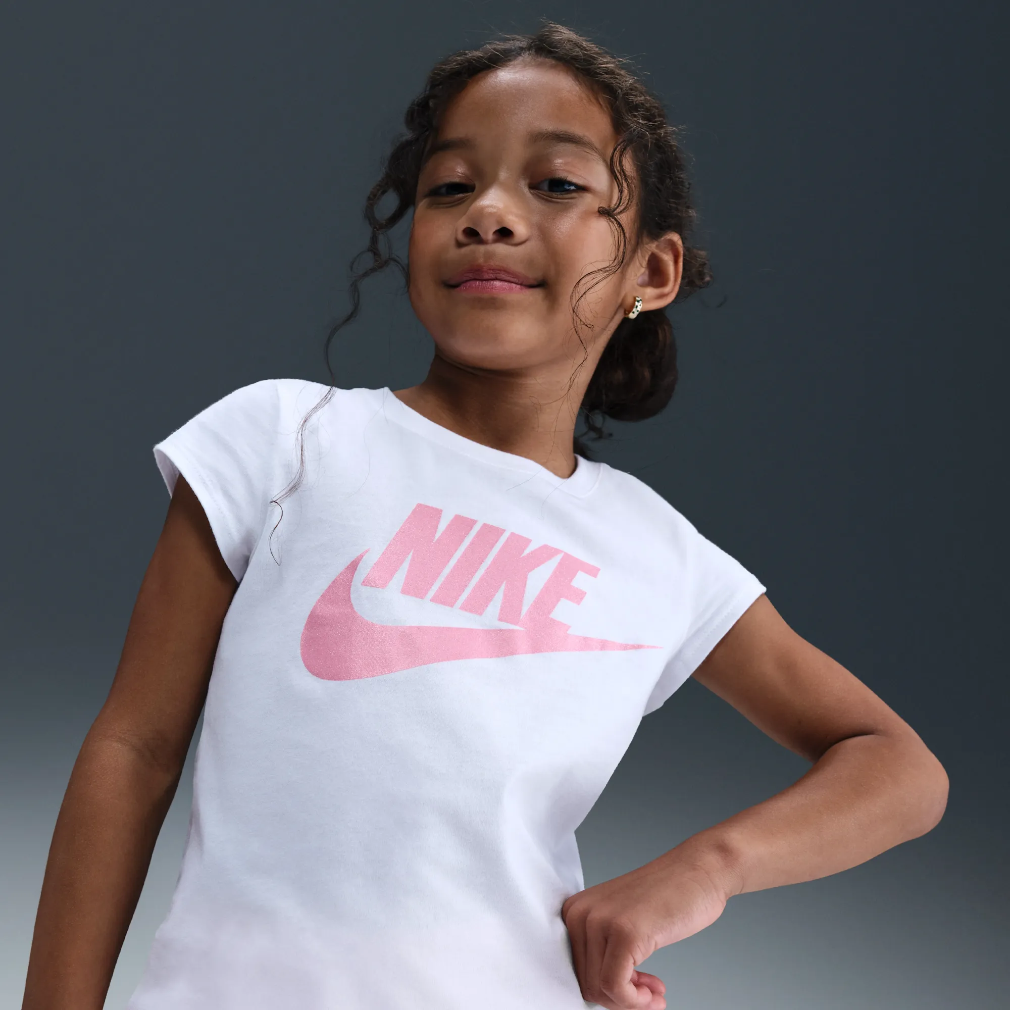 Nike Younger Kids' Futura T-Shirt - White - Cotton