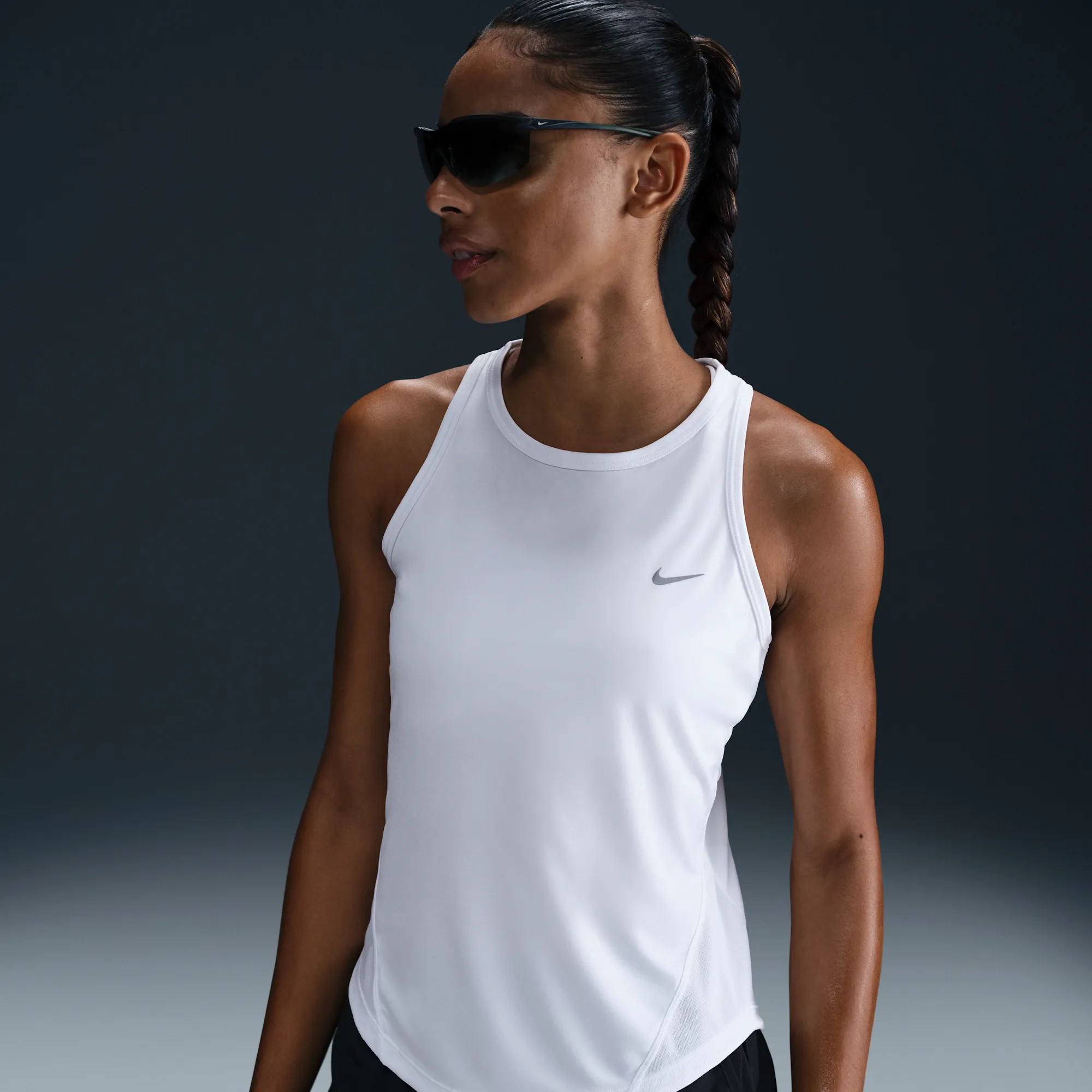 Nike Tempo Women's Dri-FIT Running Tank Top - White - Polyester