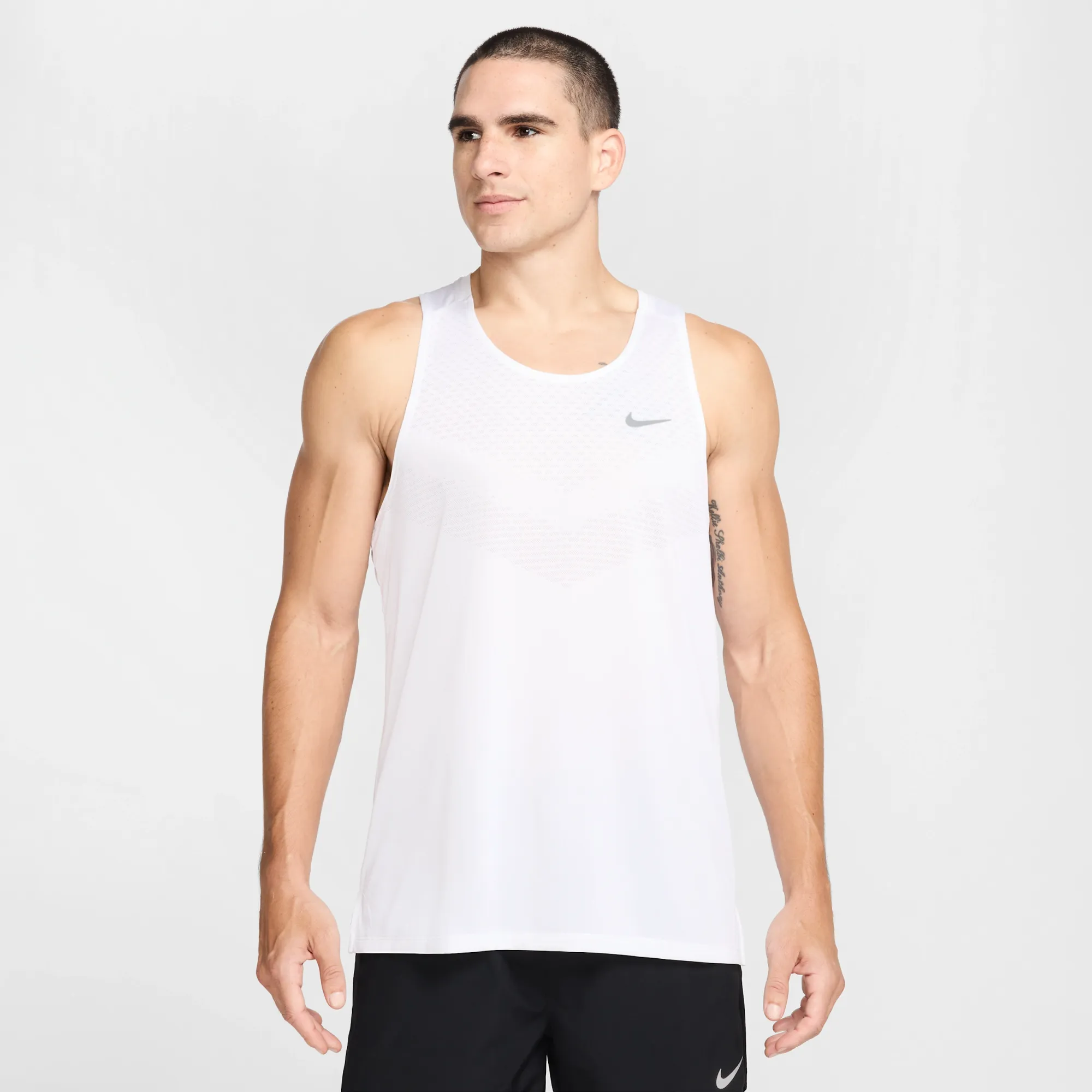 Nike Stride Men's Dri-FIT ADV Running Tank Top - White - Polyester