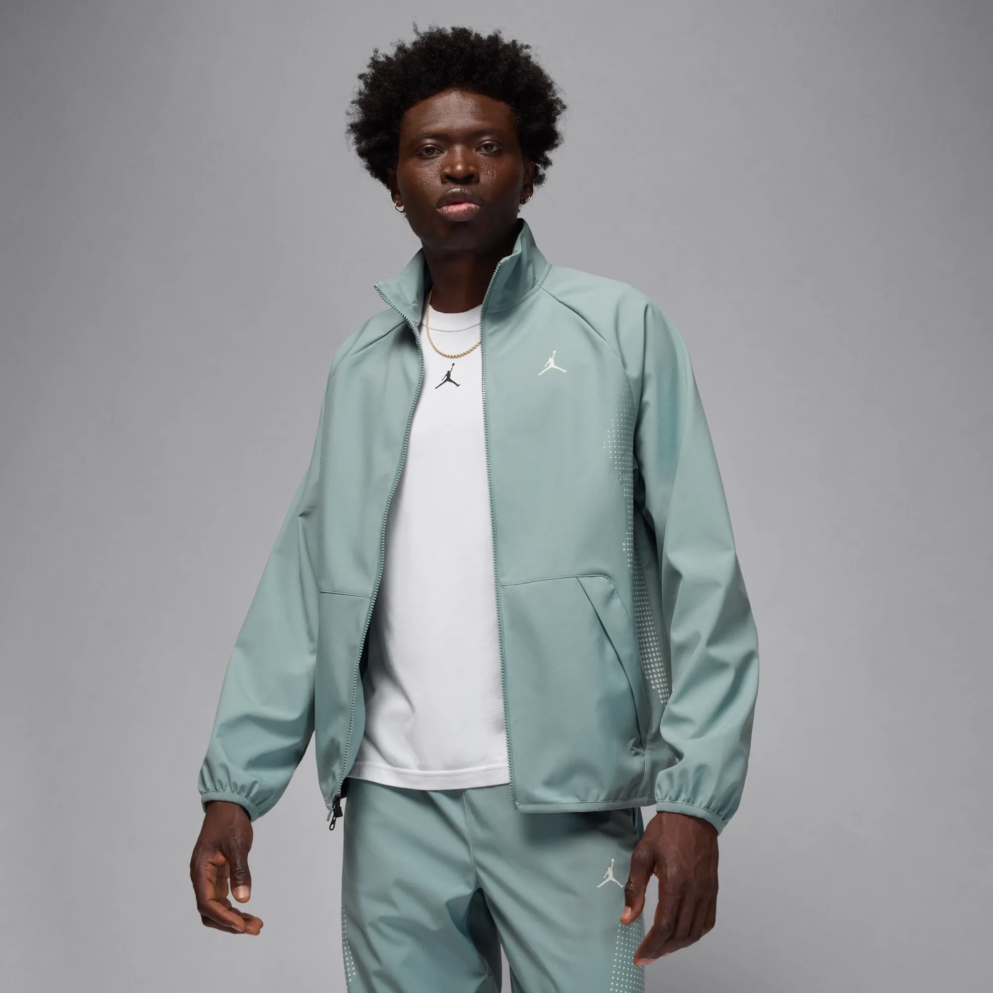 Nike Jordan Sport JAM Men's Warm-Up Jacket - Grey - Polyester