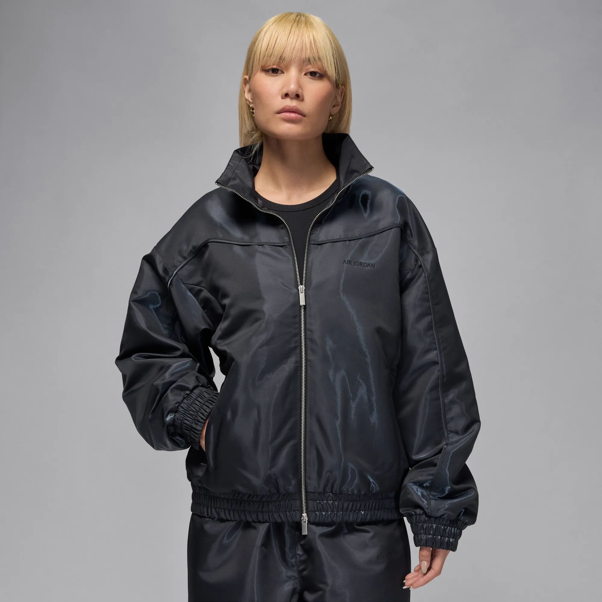 Nike Air Jordan Women's Tracksuit Jacket - Black - Polyester