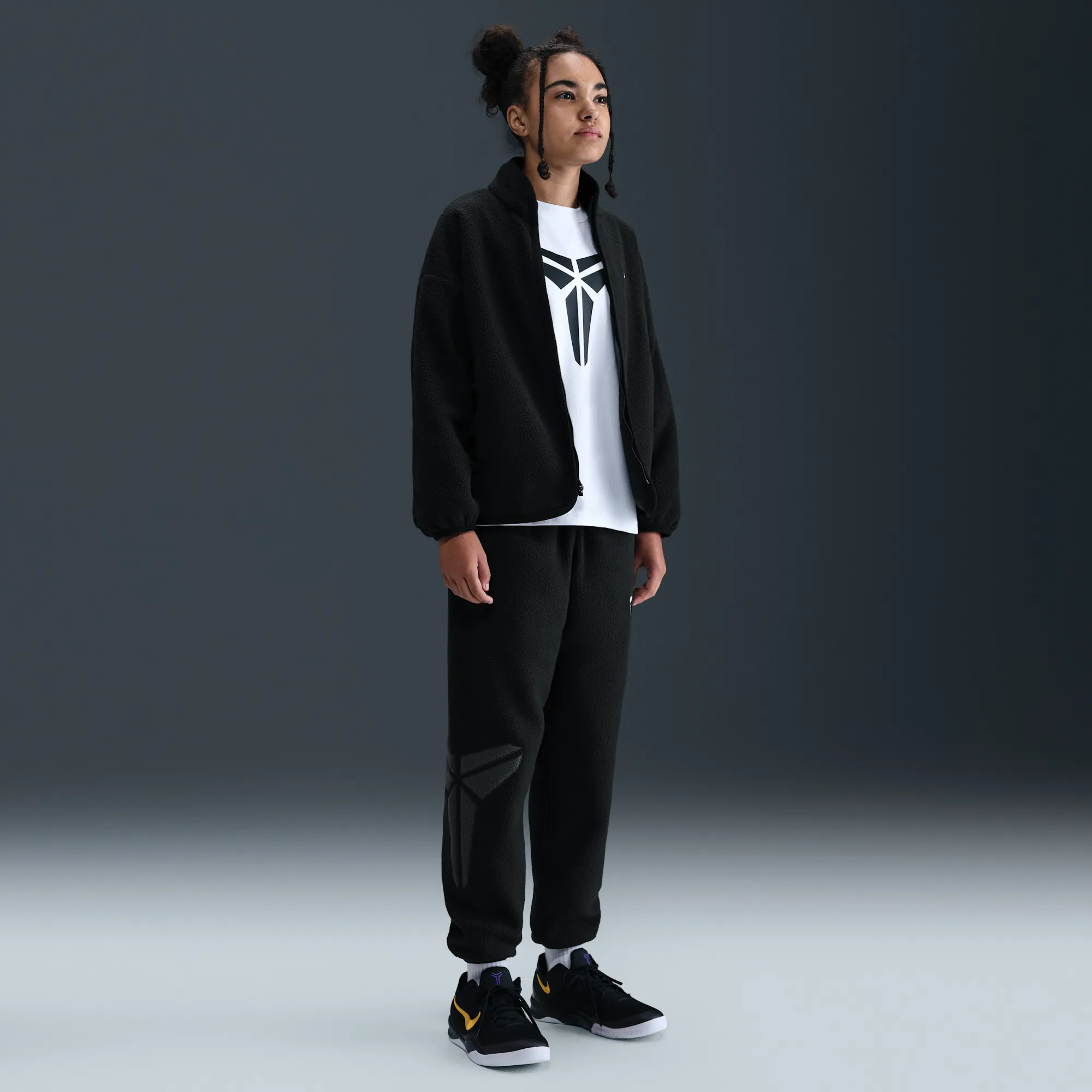 Nike Kobe Older Kids' Winterised Basketball Trousers - Black - Polyester