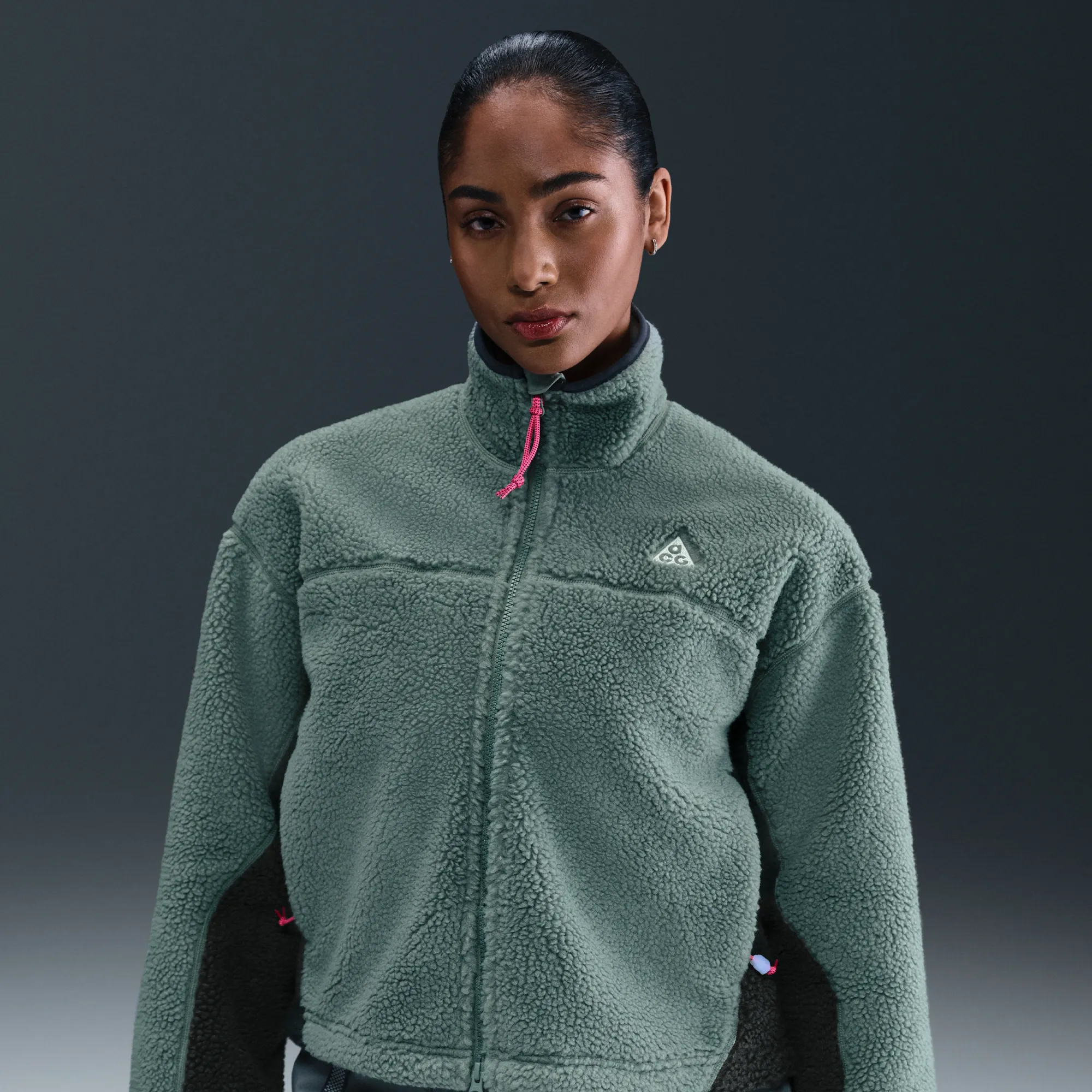 Nike ACG "Canwell Glacier" Women's Therma-FIT ADV Full-Zip Jacket - Grey - Polyester
