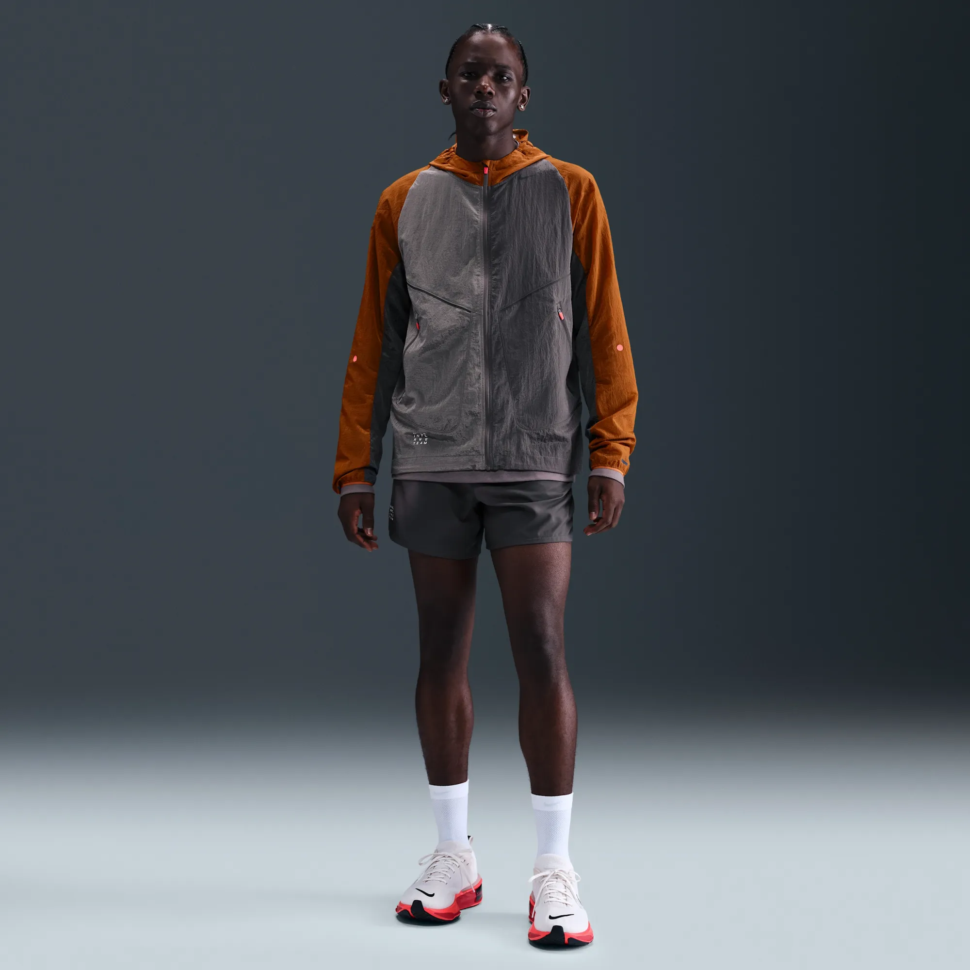 Nike Second Sunrise Men's 12.5cms (approx.) Dri-FIT ADV Brief-Lined Running Shorts - Grey - Polyester