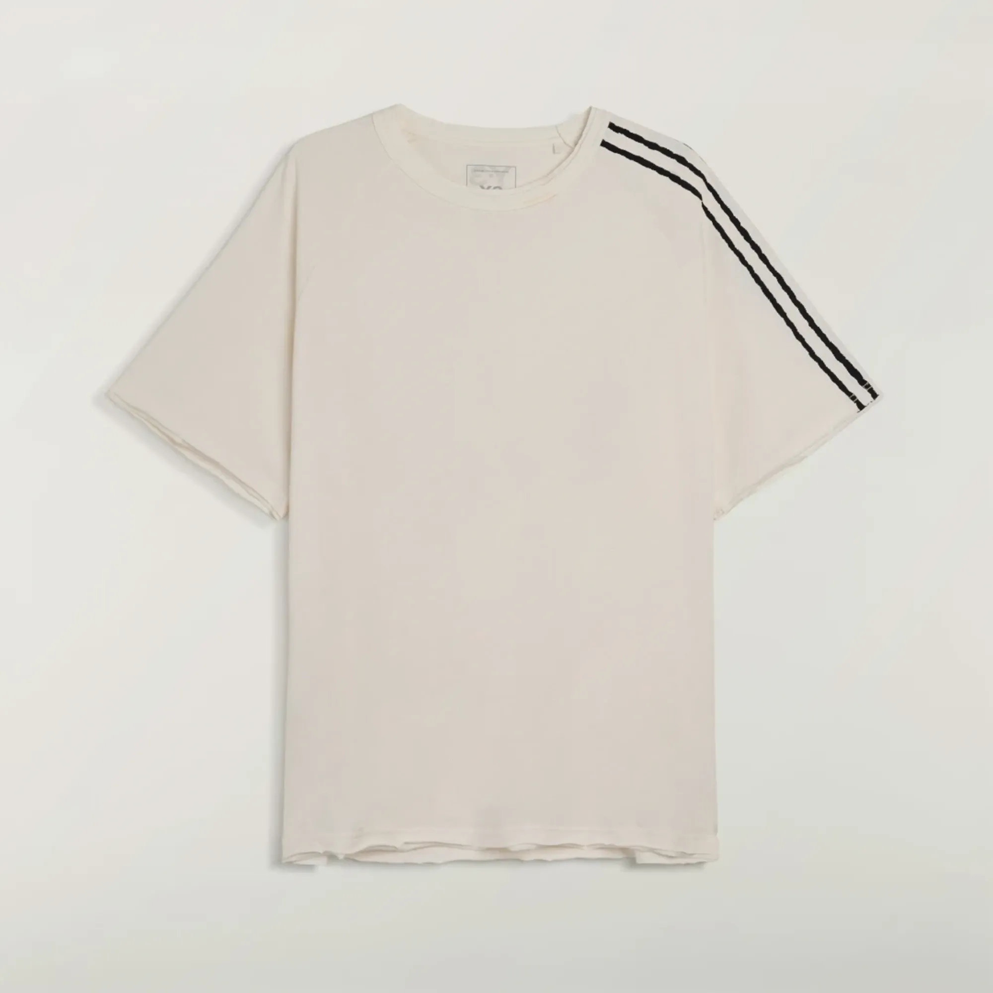 adidas Y-3 RAW EDGE 3 STRIPES SHORT SLEEVE T-Shirt