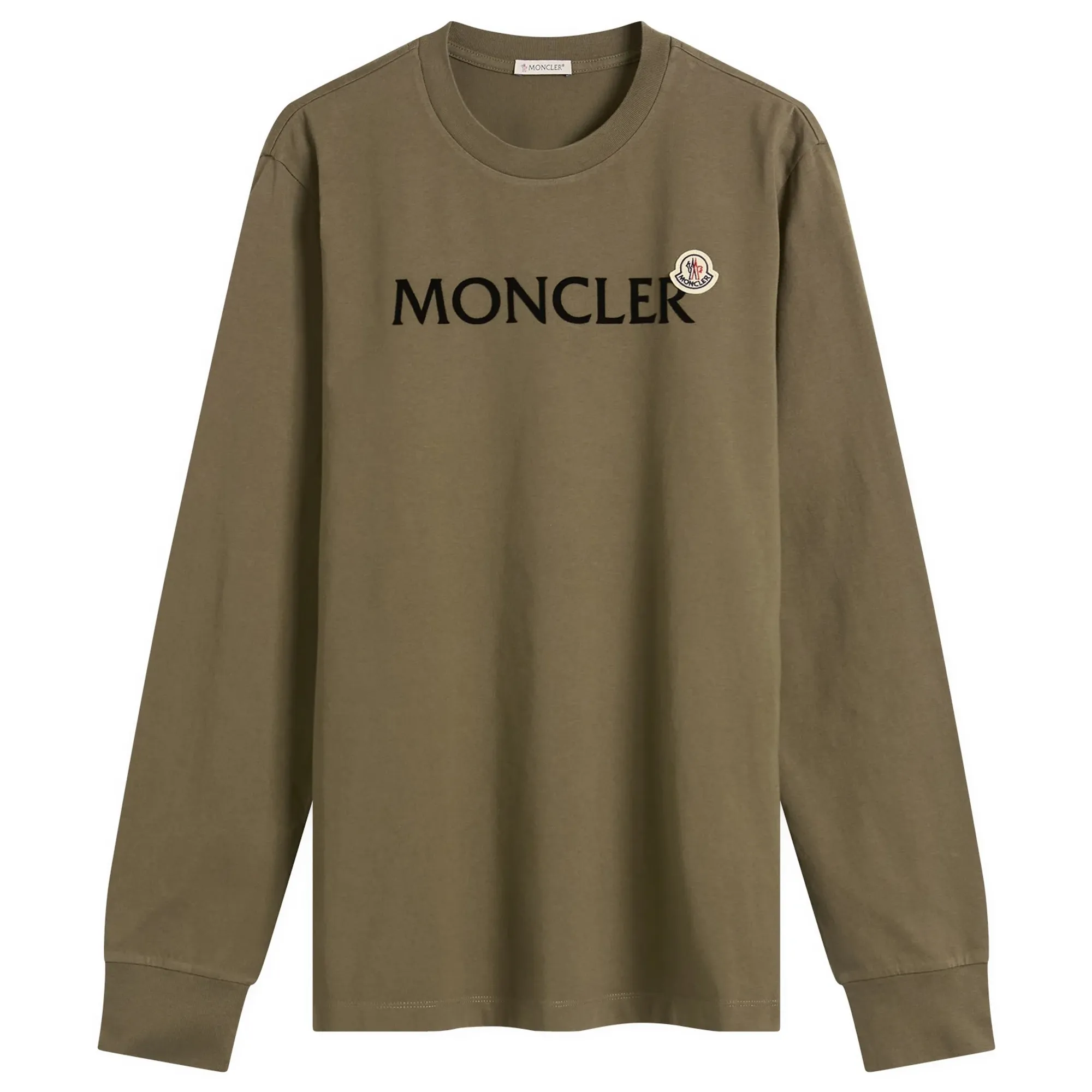 Moncler Men's Long Sleeve Cotton T-Shirt Green