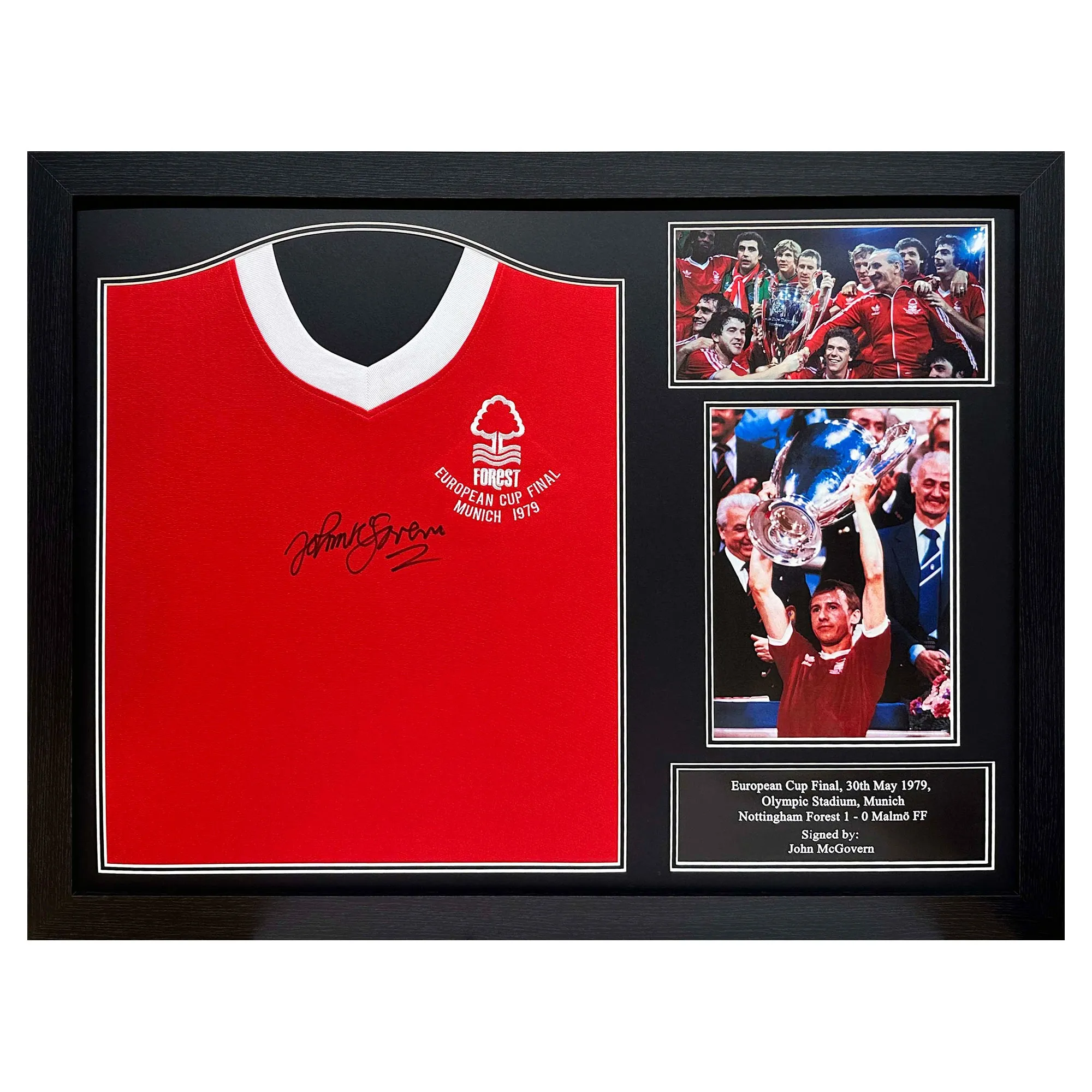 1979 Nottingham Forest European Cup Final Shirt Signed By John McGovern