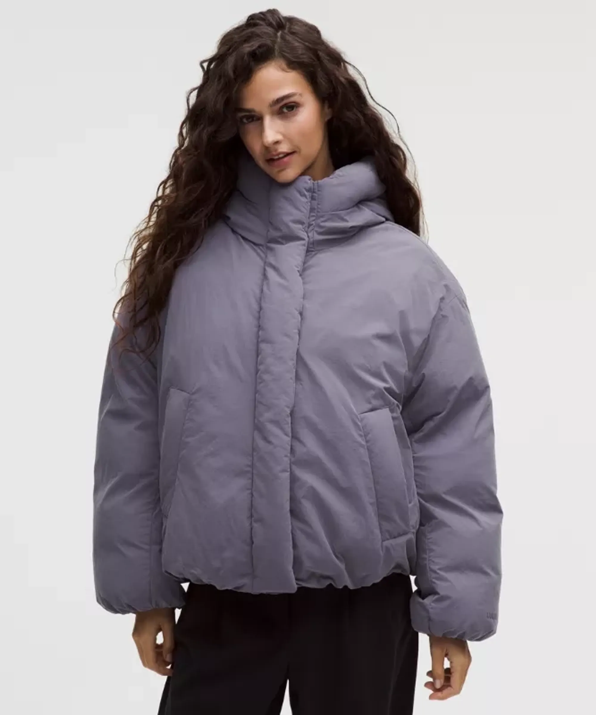 lululemon – Women's Bubble-Hem 600-Down-Fill Puffer Jacket – Color Purple – Size Large