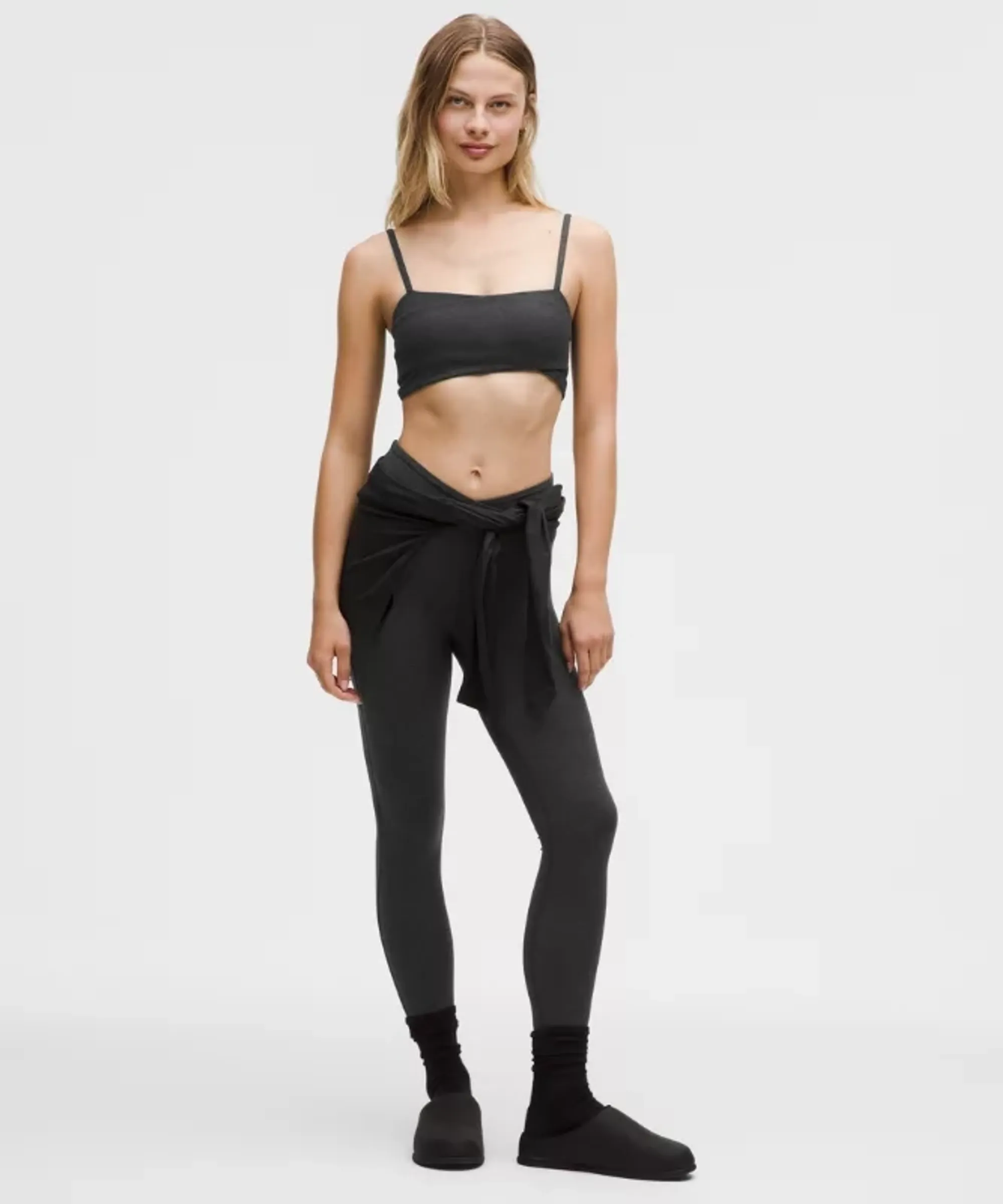 lululemon – Women's Softy Suedey Cross-Waist Tight Leggings – 25" – Color Black – Size 0