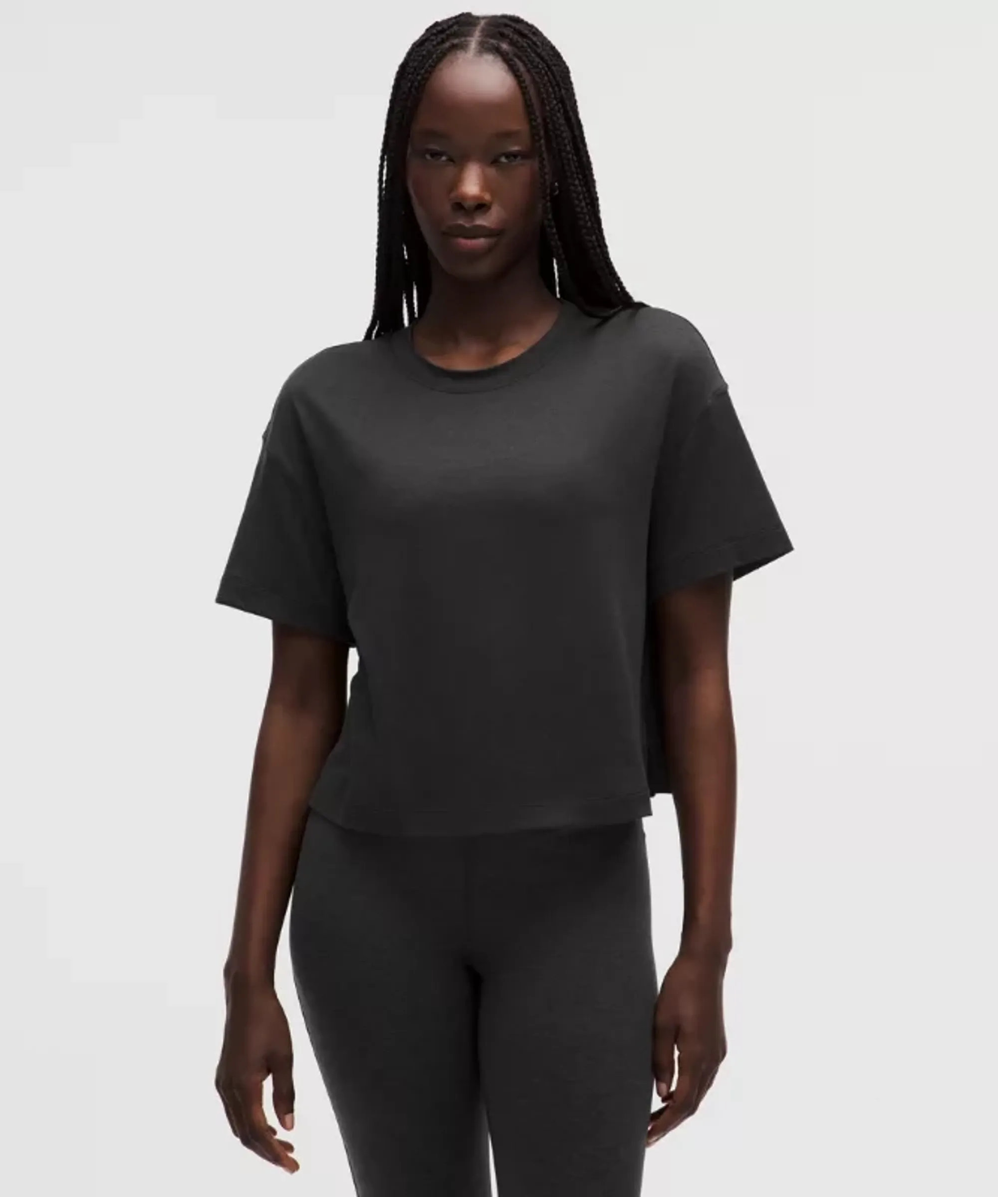 lululemon – Women's Softy Suedey Relaxed Short-Sleeve Shirt – Color Black – Size Large