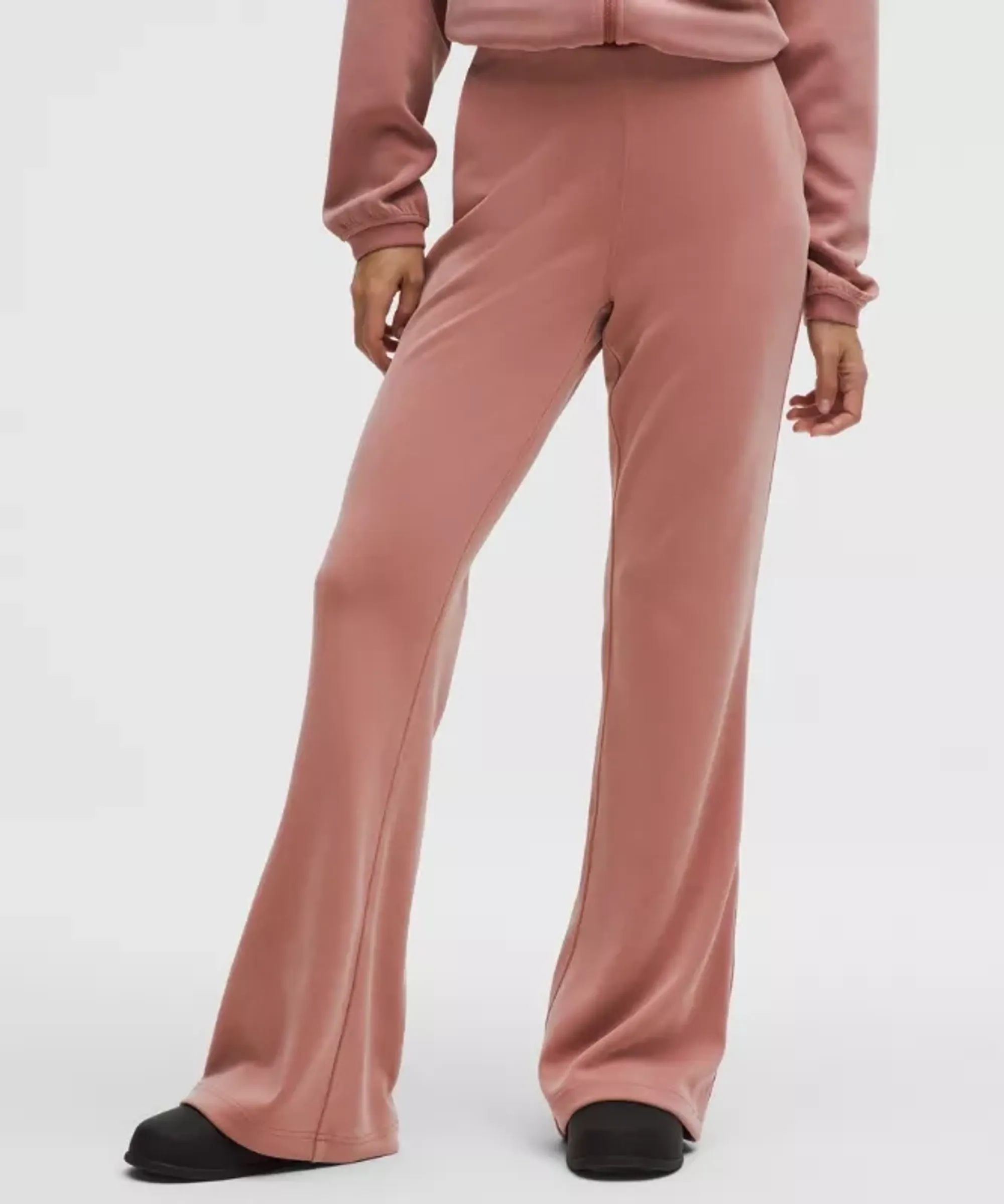 lululemon – Women's Brushed Softstreme Mid-Rise Flared Pants Regular – Color Red/Pink – Size Large