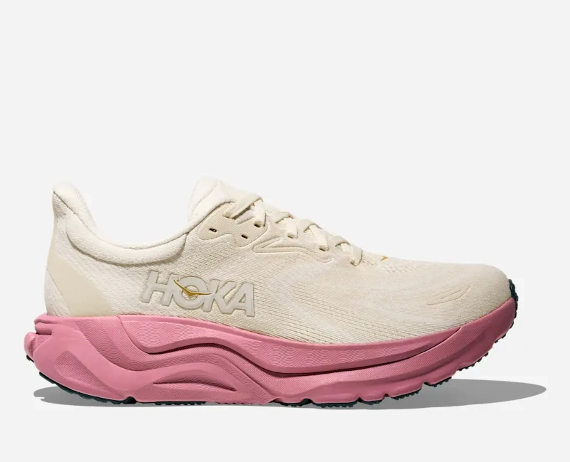 Hoka Women's Arahi 8 Road Running Shoes In Alabaster/Lingonberry